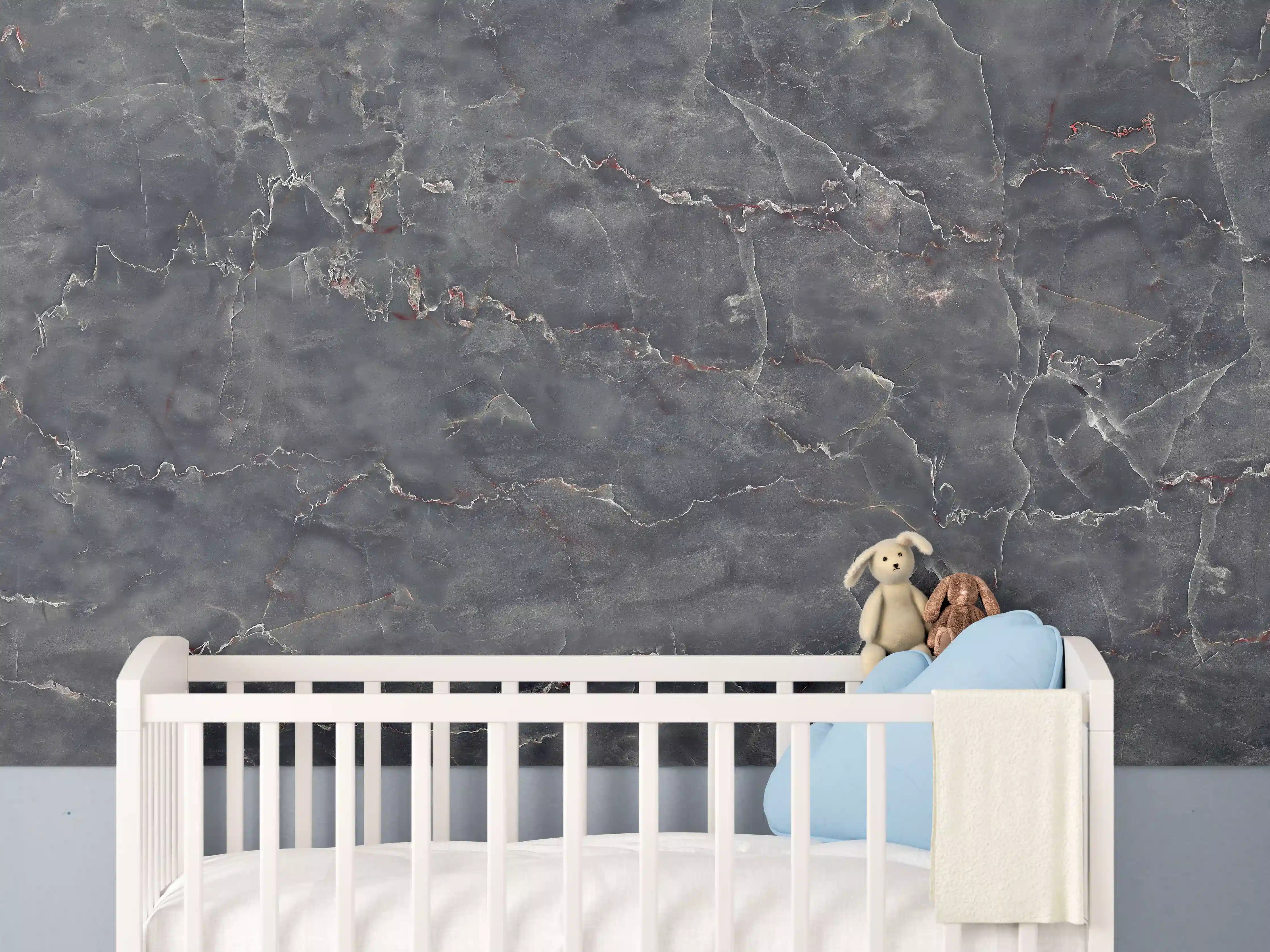 Babyzimmer Wandgestaltung - Polierter Onyxmarmor mit Adern