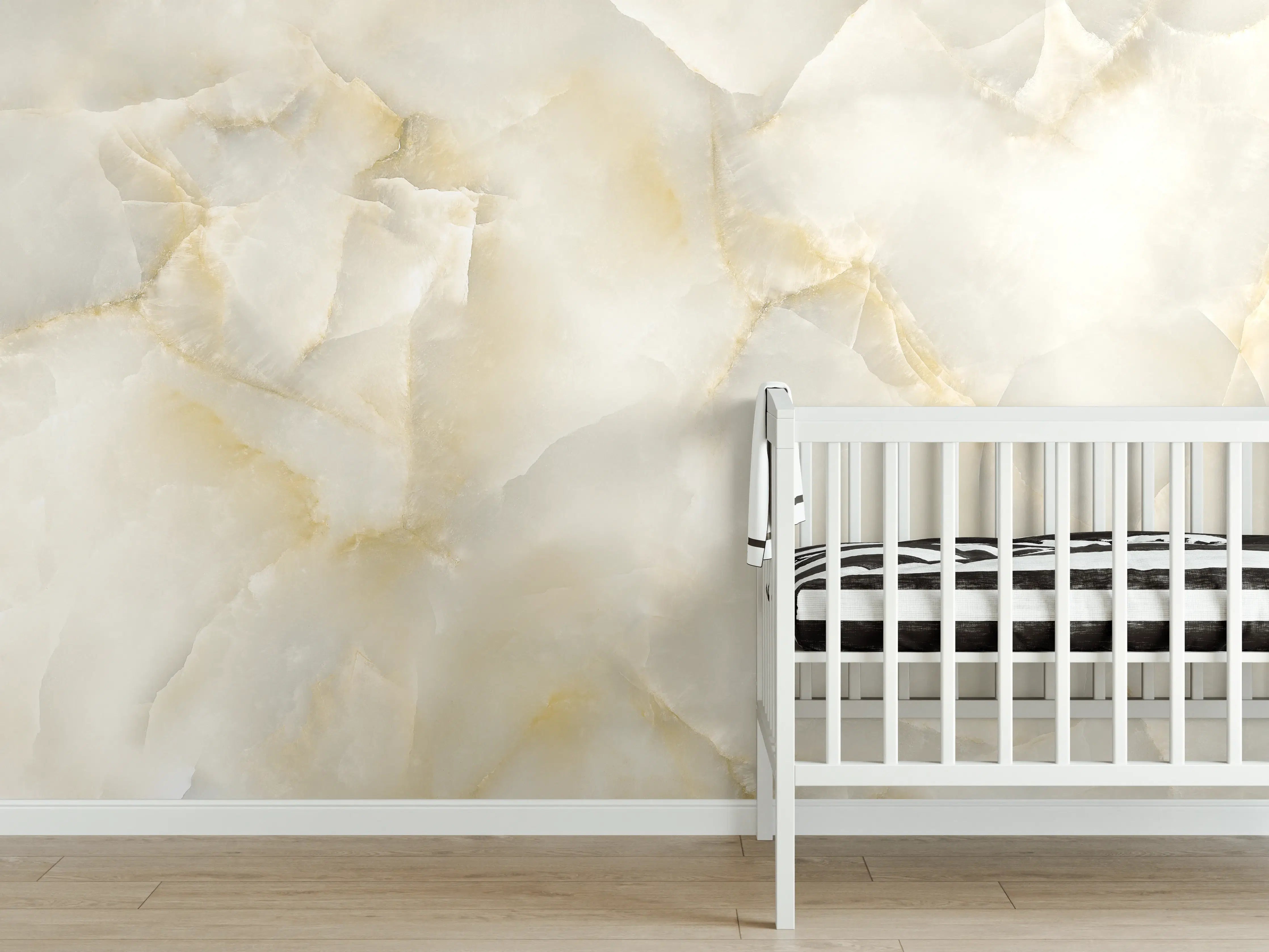 Babyzimmer Wandgestaltung - Polierter Terazzo Steinboden