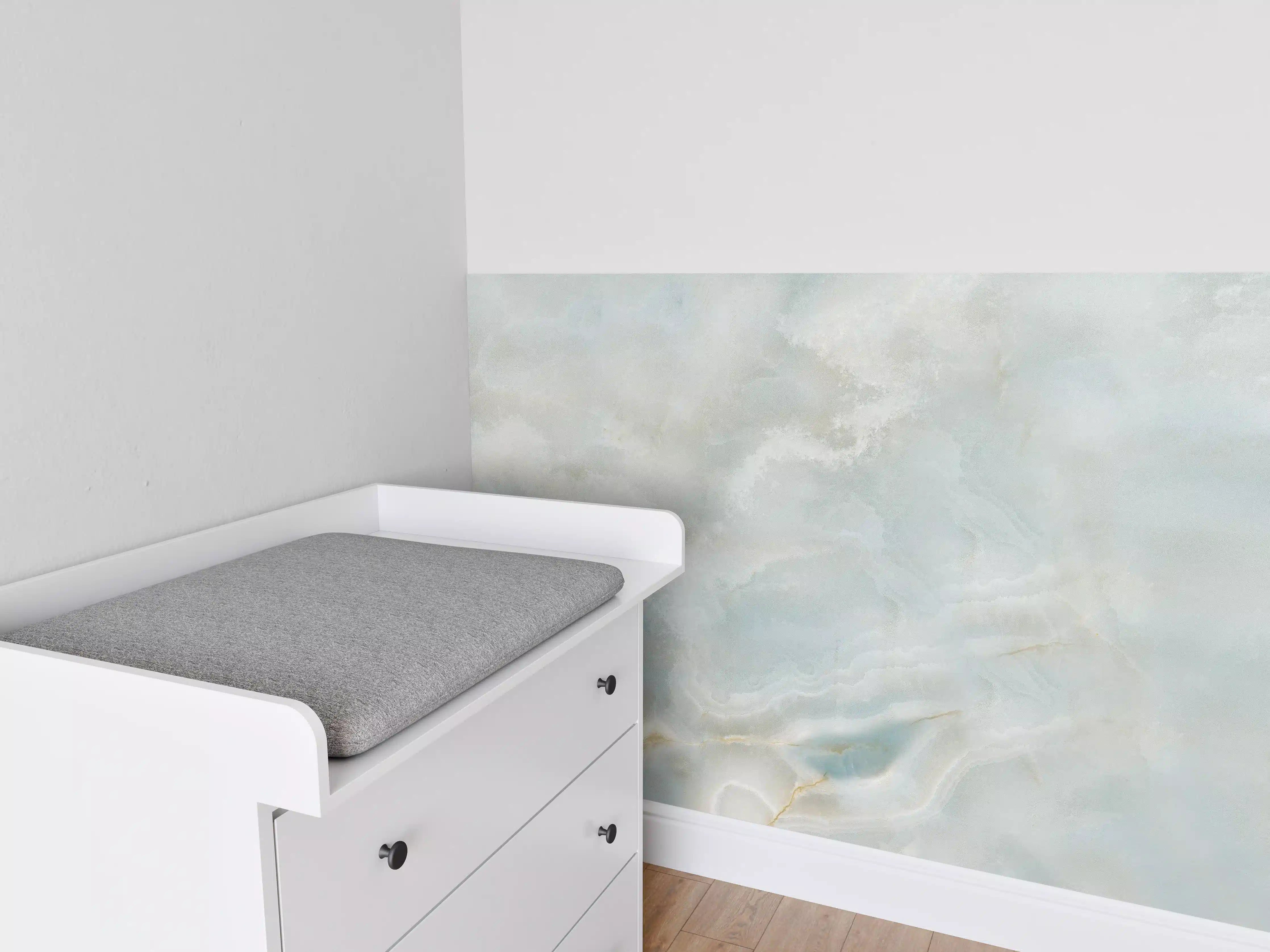 Babyzimmer Wandgestaltung - Polierter heller Onyx-Marmor