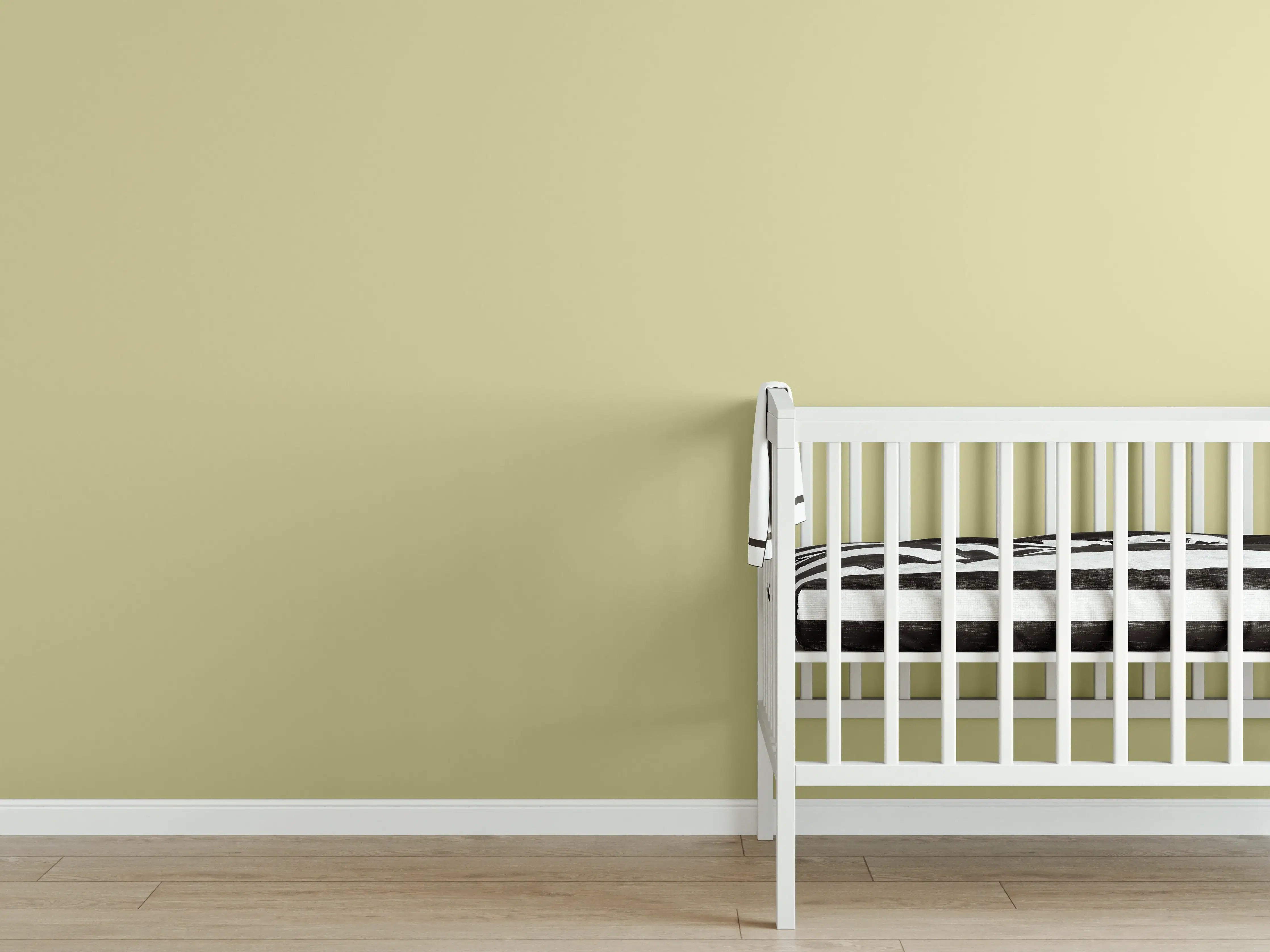 Babyzimmer Wandgestaltung - RAL 1000 (Grünbeige)