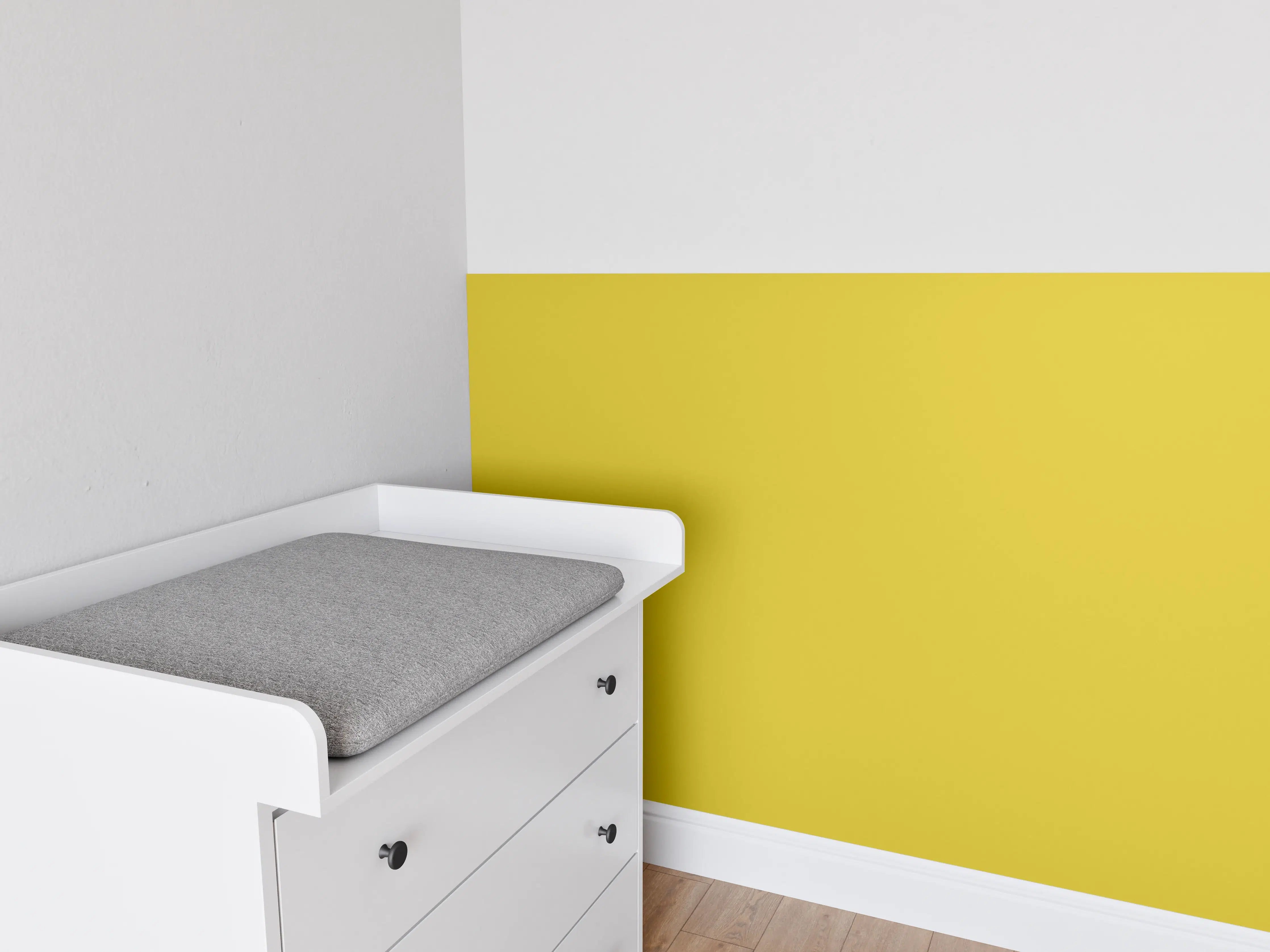 Babyzimmer Wandgestaltung - RAL 1012 (Zitronengelb)