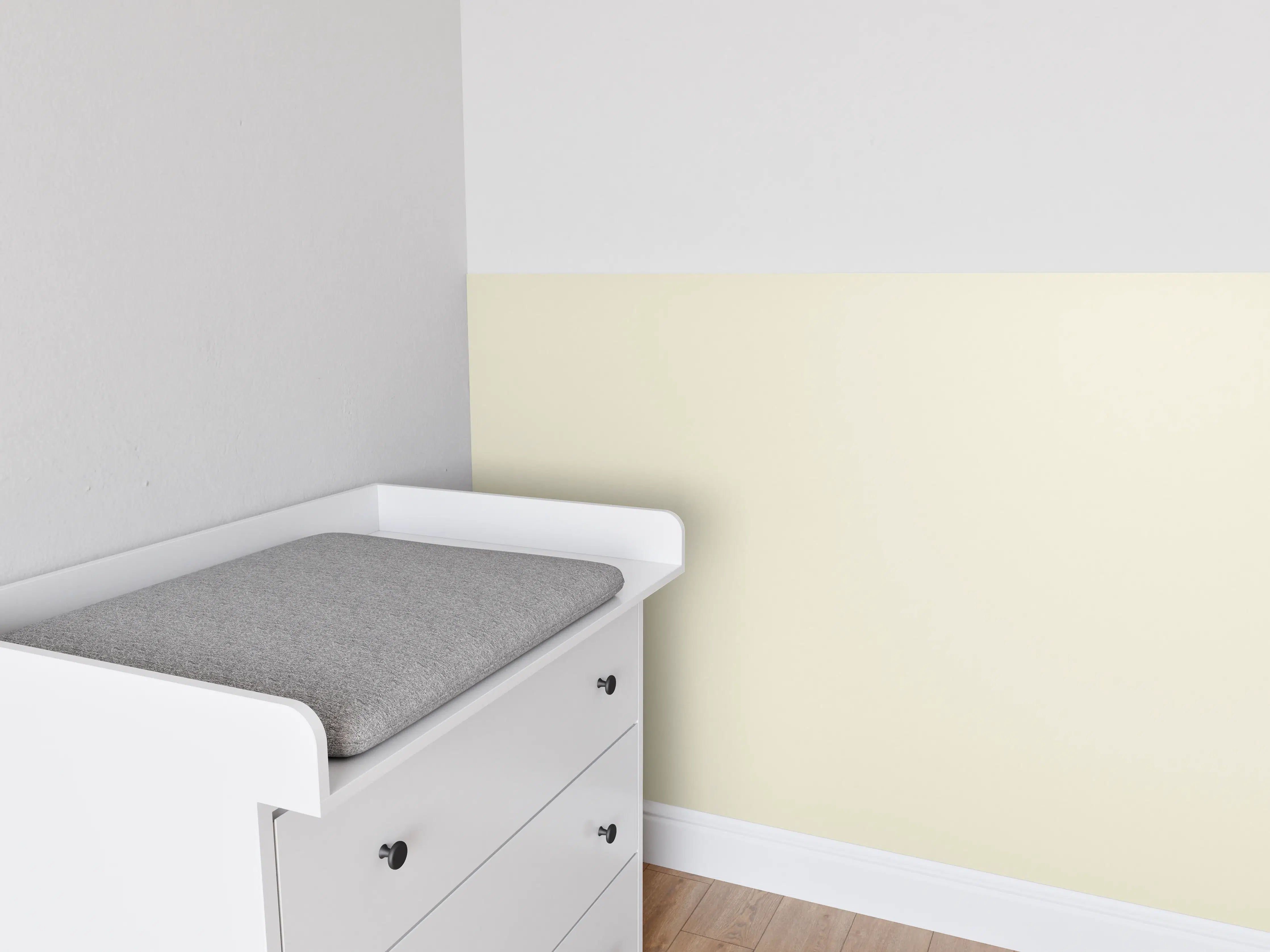 Babyzimmer Wandgestaltung - RAL 1013 (Austernweiß)