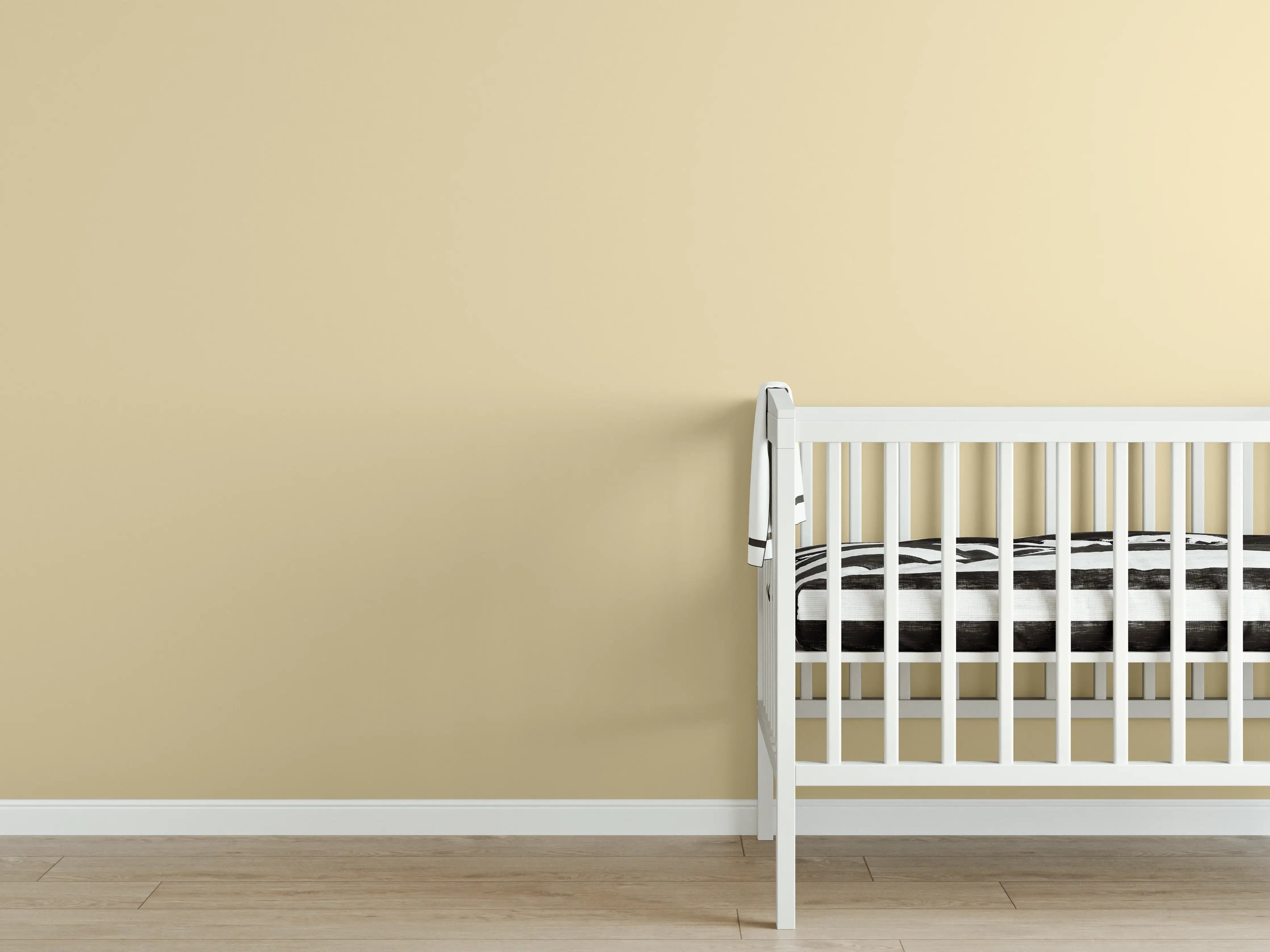Babyzimmer Wandgestaltung - RAL 1014 (Elfenbein)