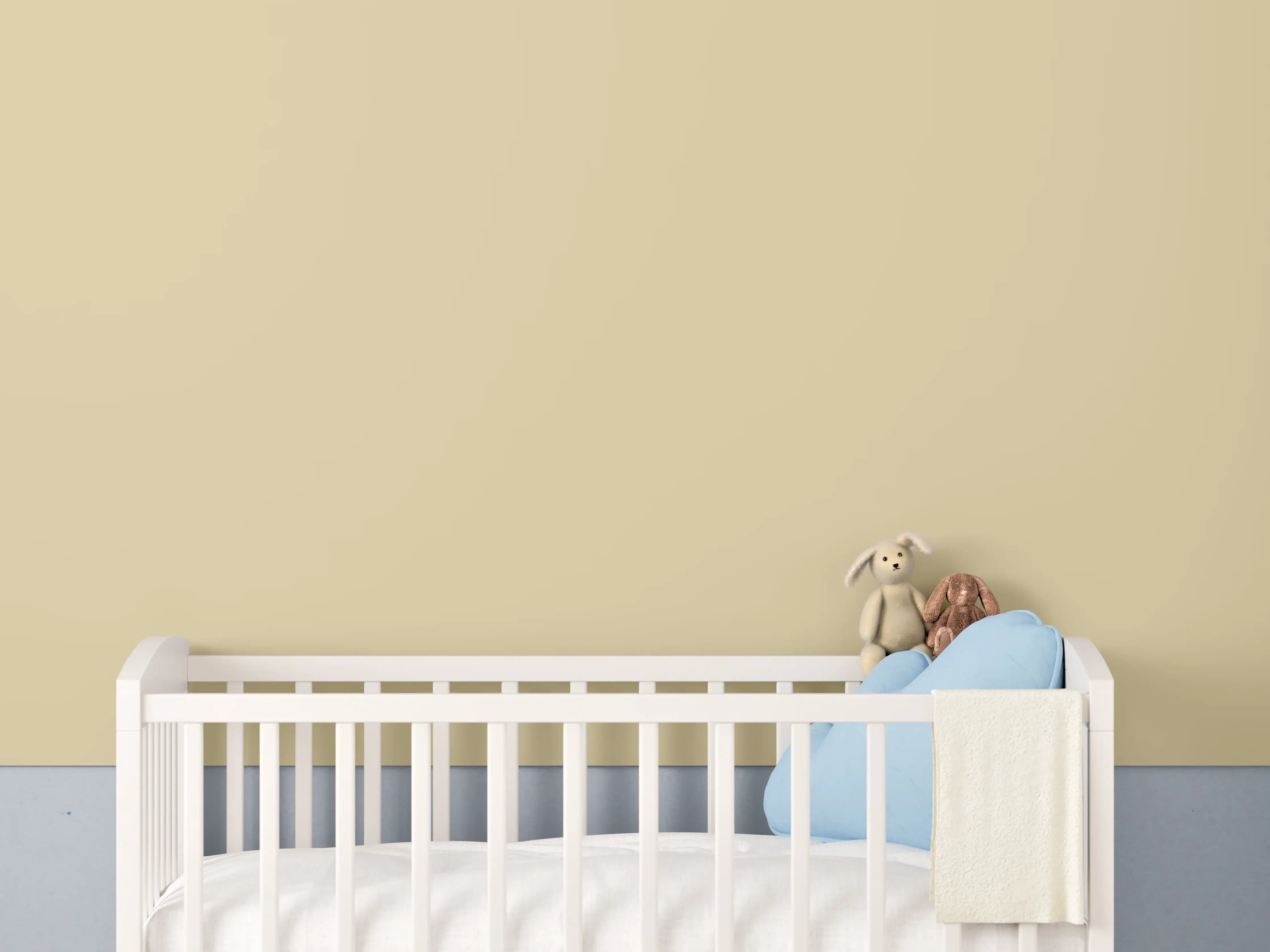 Babyzimmer Wandgestaltung - RAL 1014 (Elfenbein)