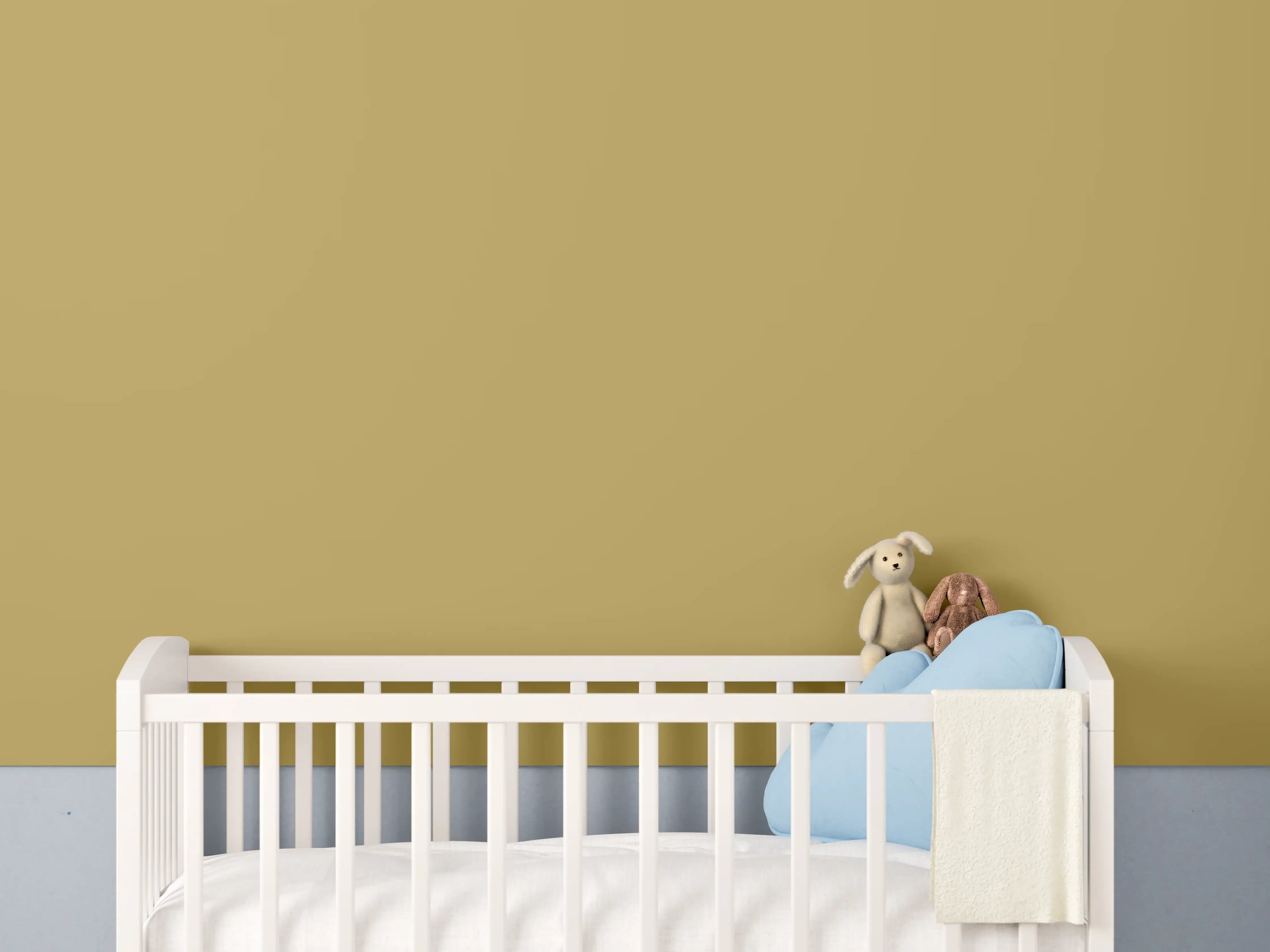 Babyzimmer Wandgestaltung - RAL 1024 (Ockergelb)