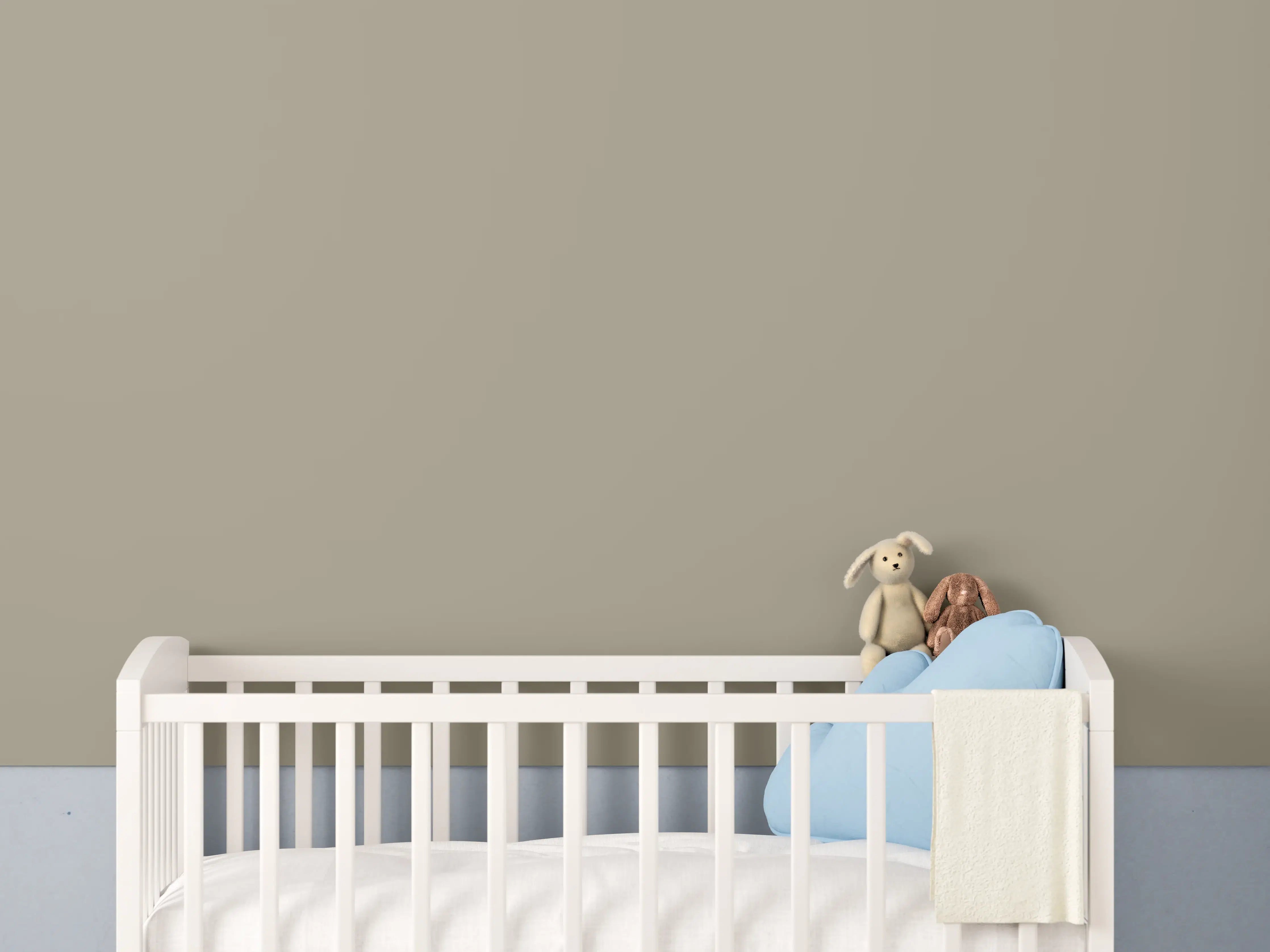 Babyzimmer Wandgestaltung - RAL 1035 (Perlbeige)