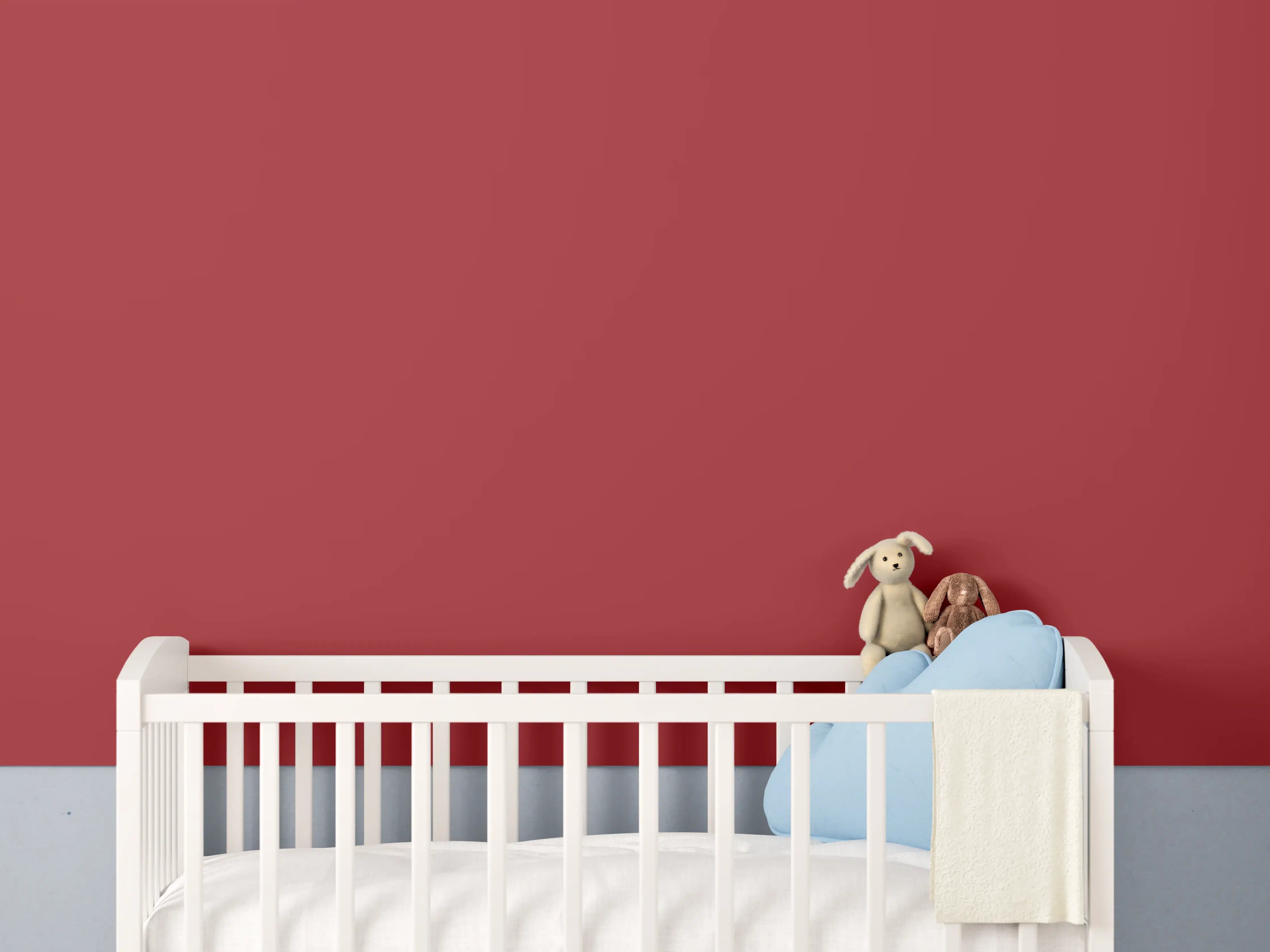 Babyzimmer Wandgestaltung - RAL 3001 (Signalrot)
