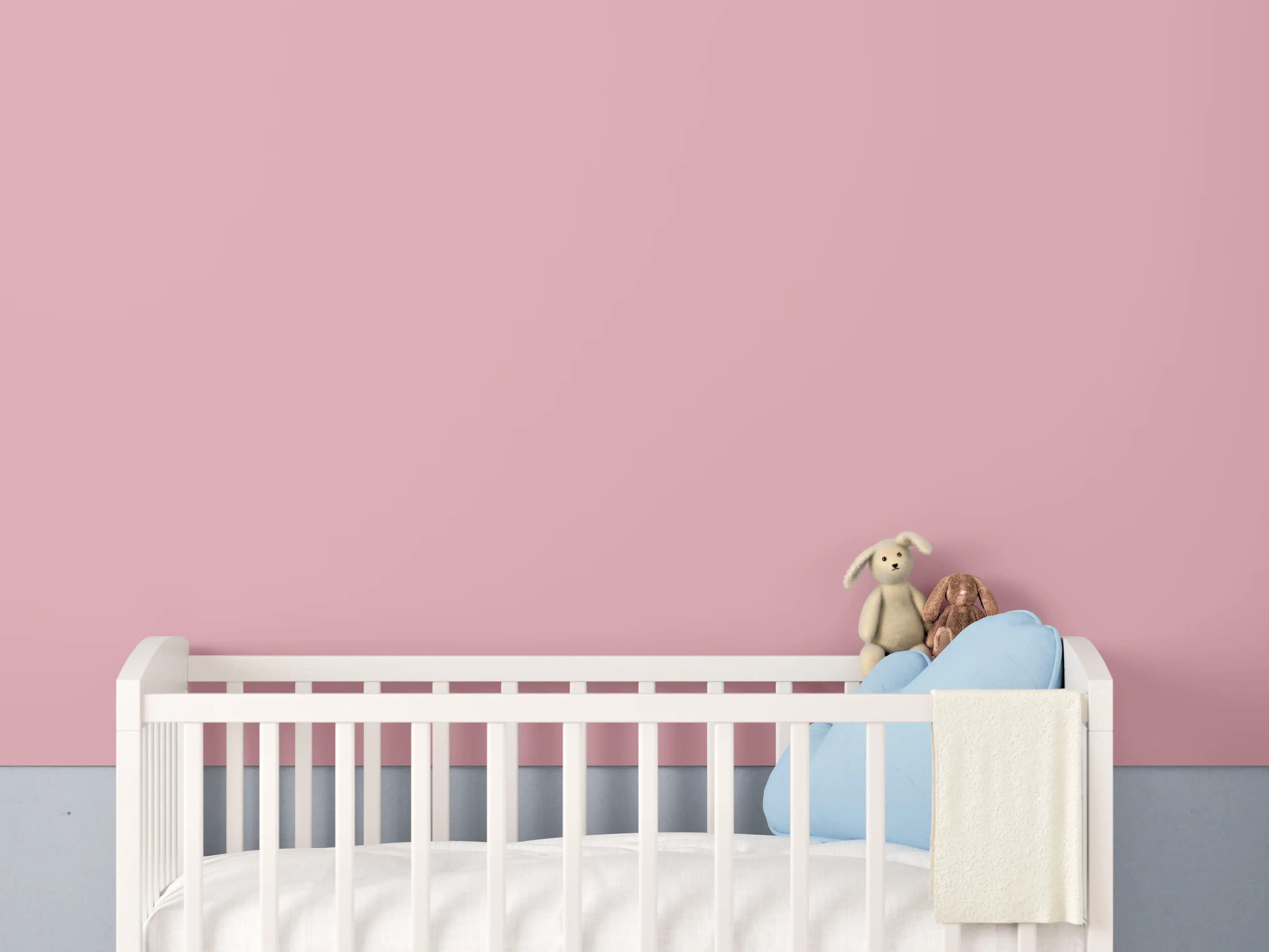 Babyzimmer Wandgestaltung - RAL 3015 (Hellrosa)