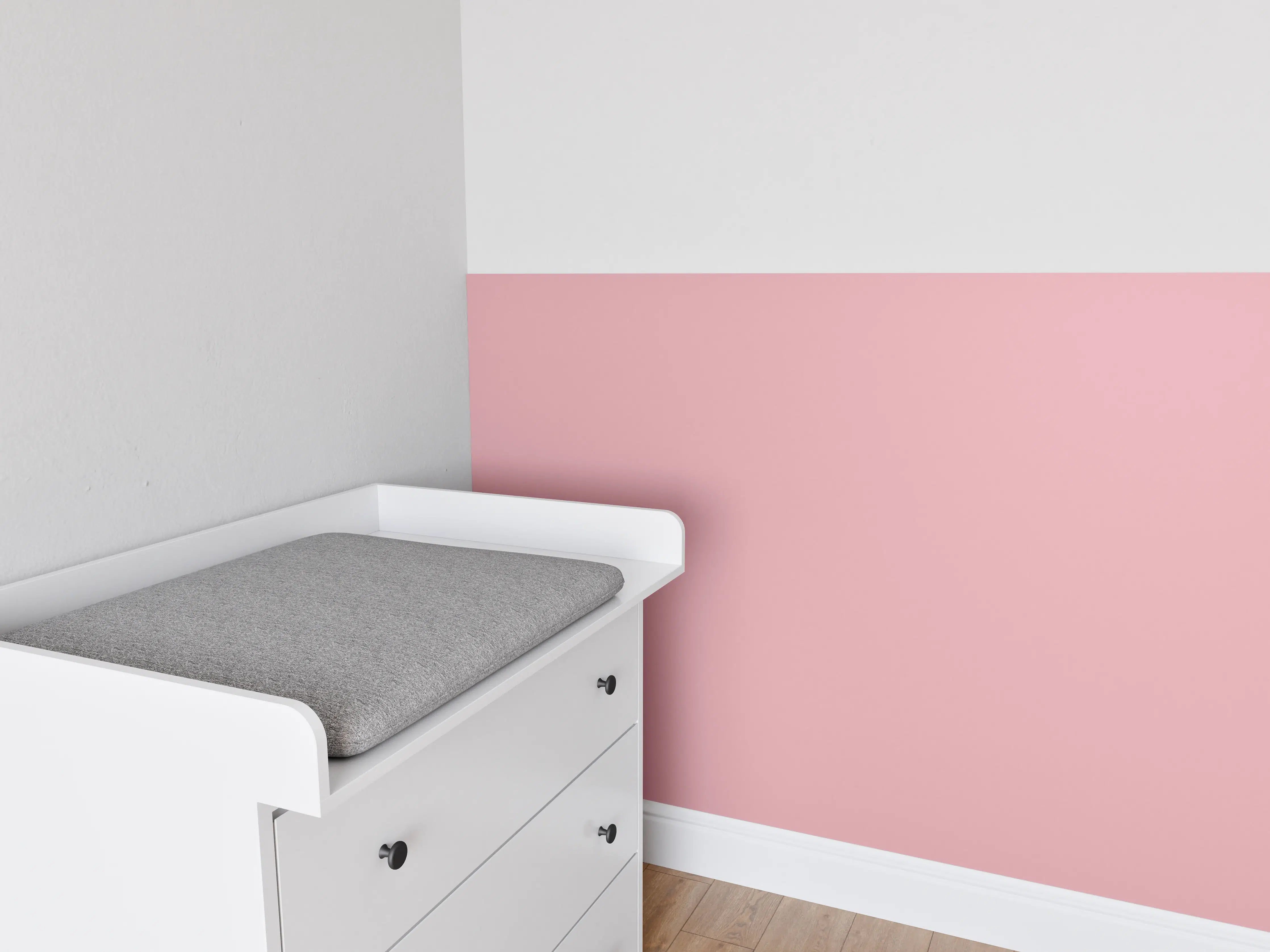 Babyzimmer Wandgestaltung - RAL 3015 (Hellrosa)
