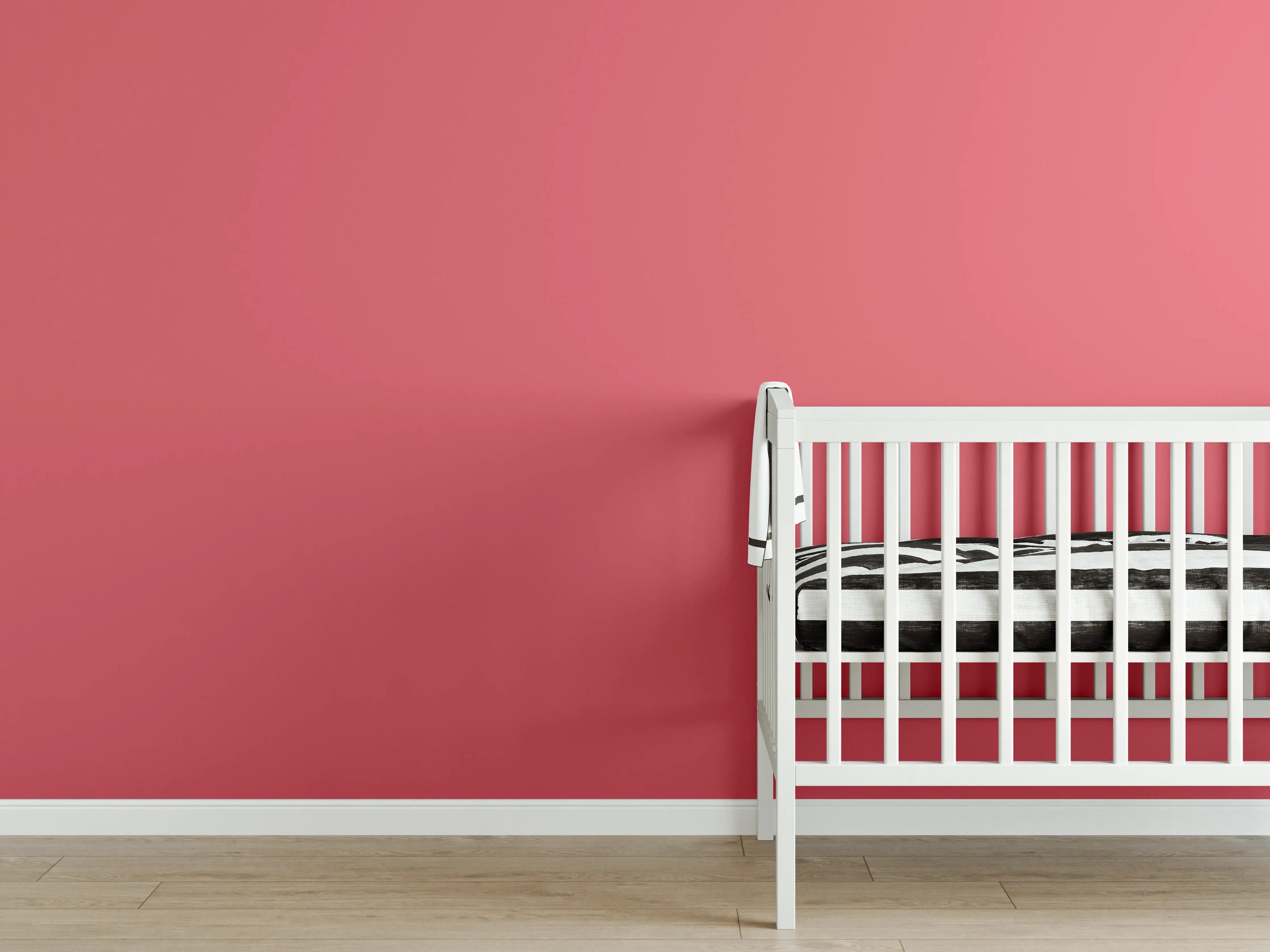 Babyzimmer Wandgestaltung - RAL 3017 (Rosa)