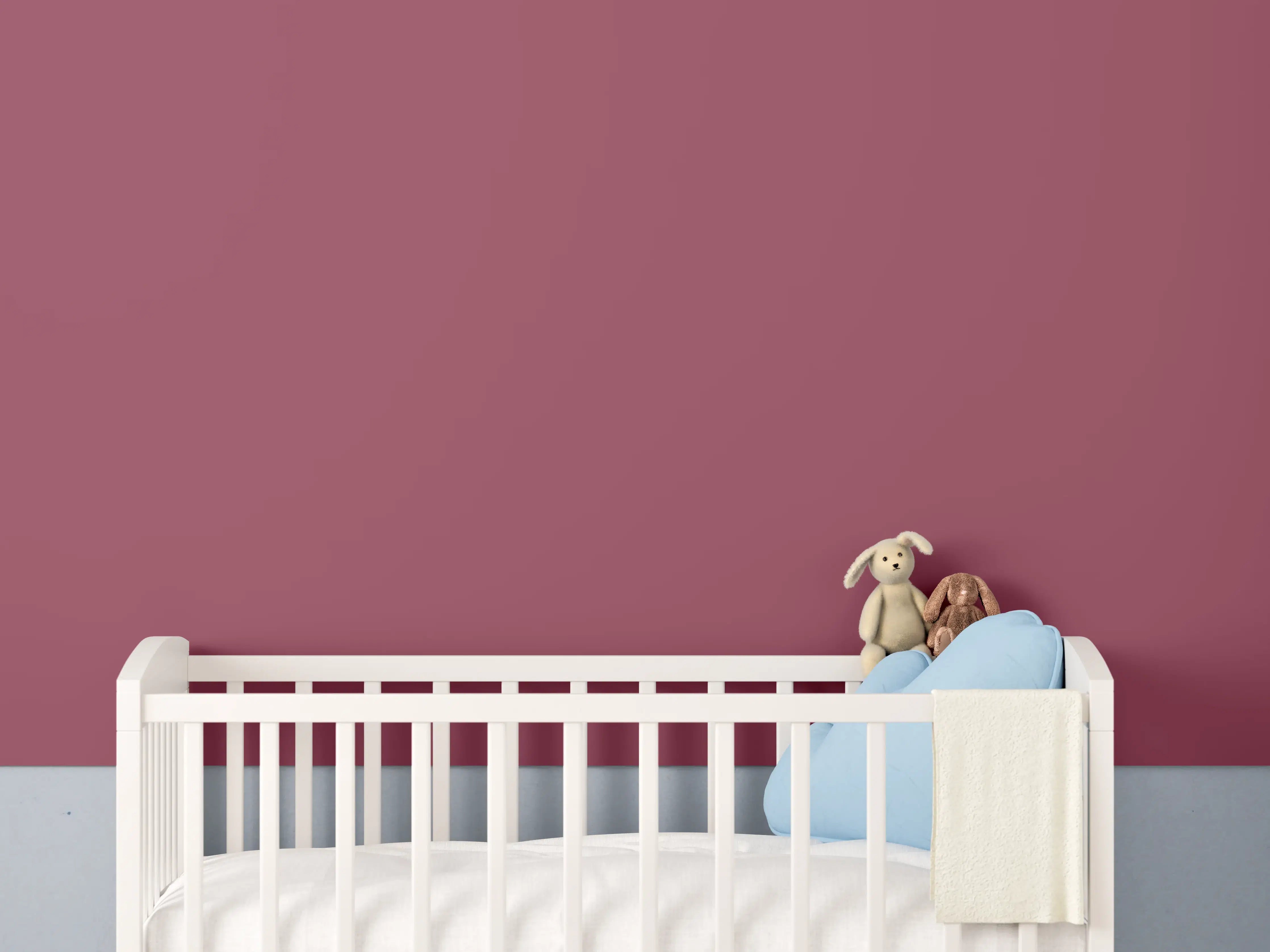 Babyzimmer Wandgestaltung - RAL 4002 (Rotviolett)