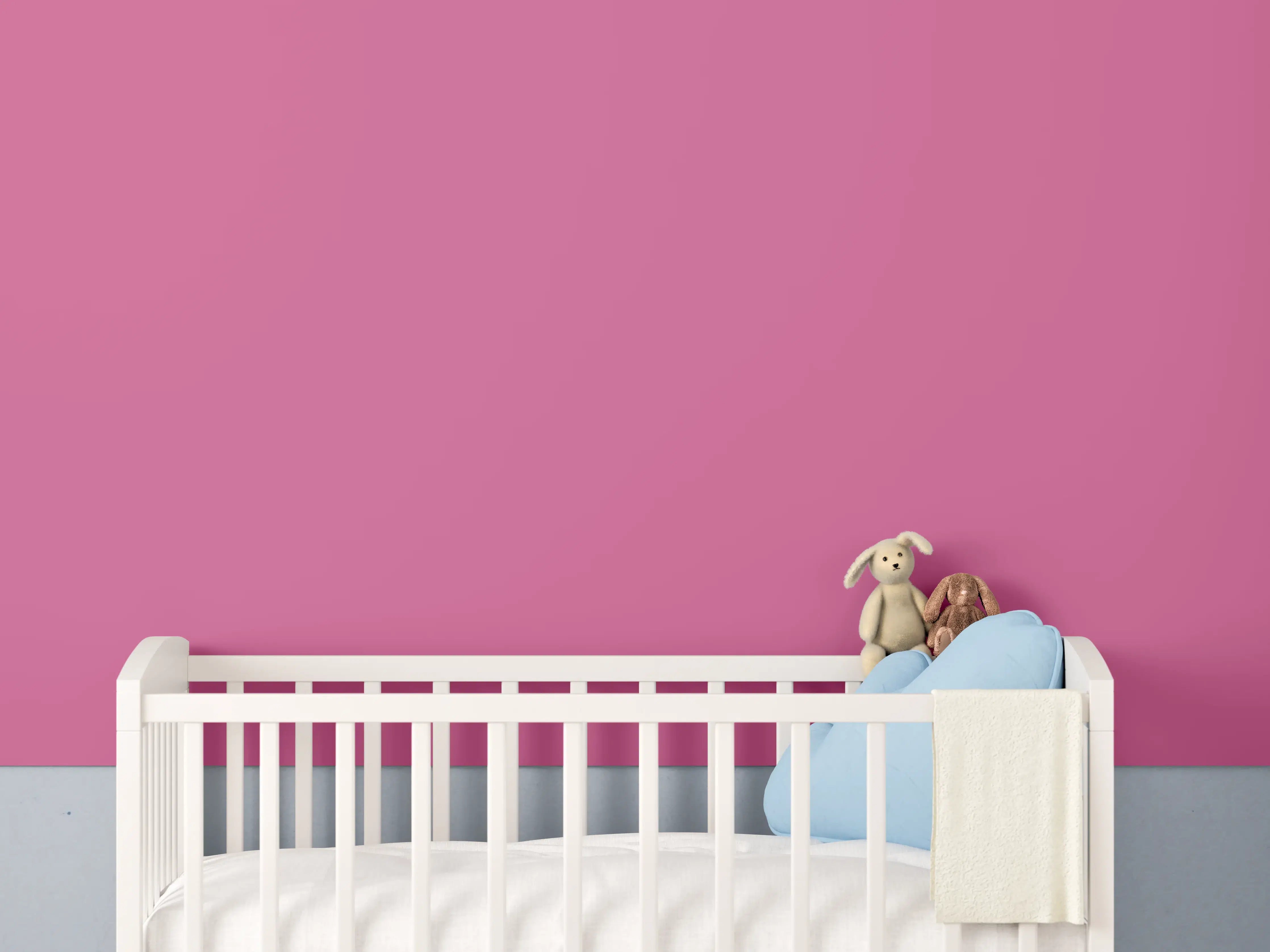 Babyzimmer Wandgestaltung - RAL 4003 (Violett