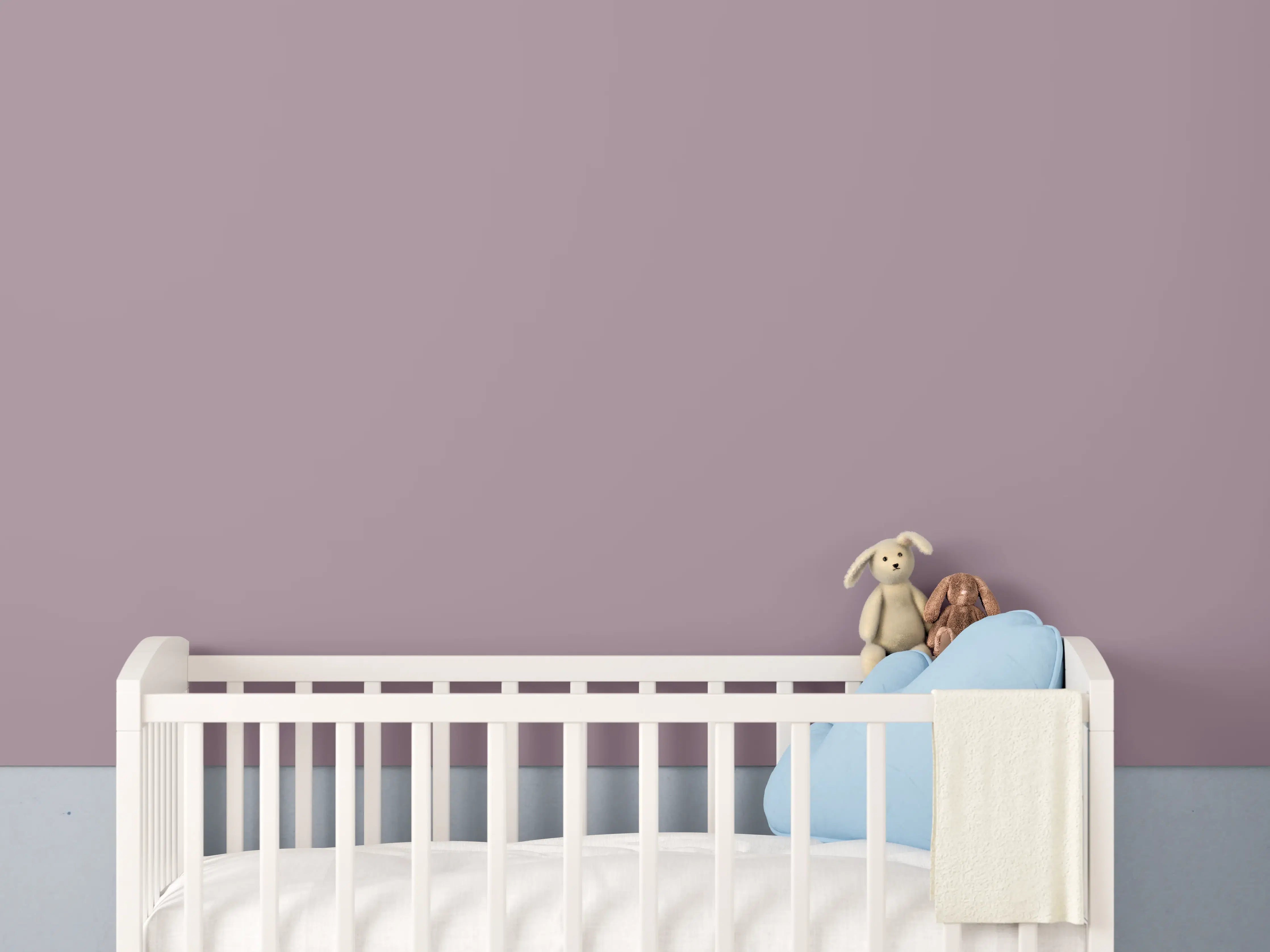Babyzimmer Wandgestaltung - RAL 4009 Pastellviolett