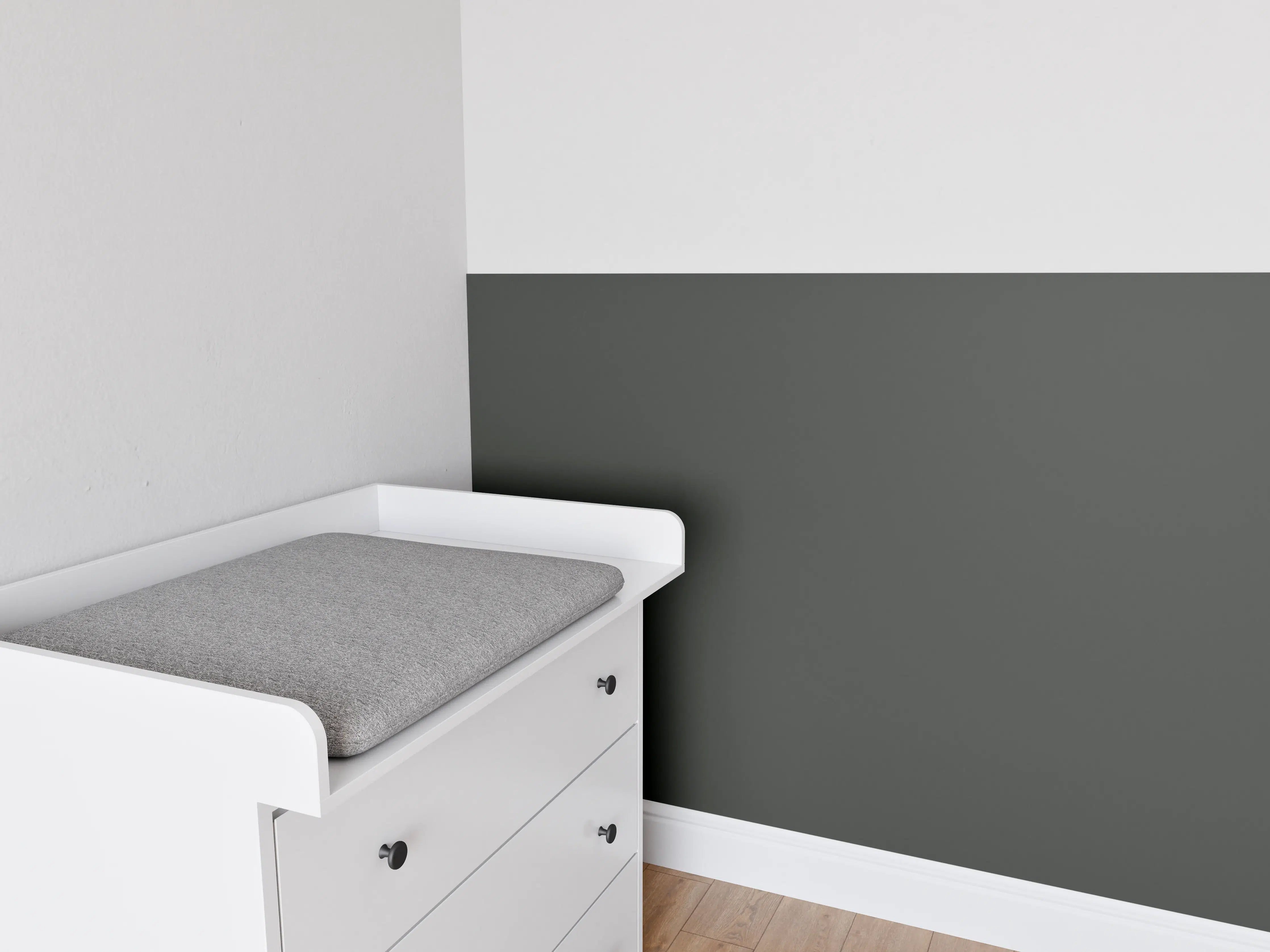 Babyzimmer Wandgestaltung - RAL 6015 (Schwarzoliv)