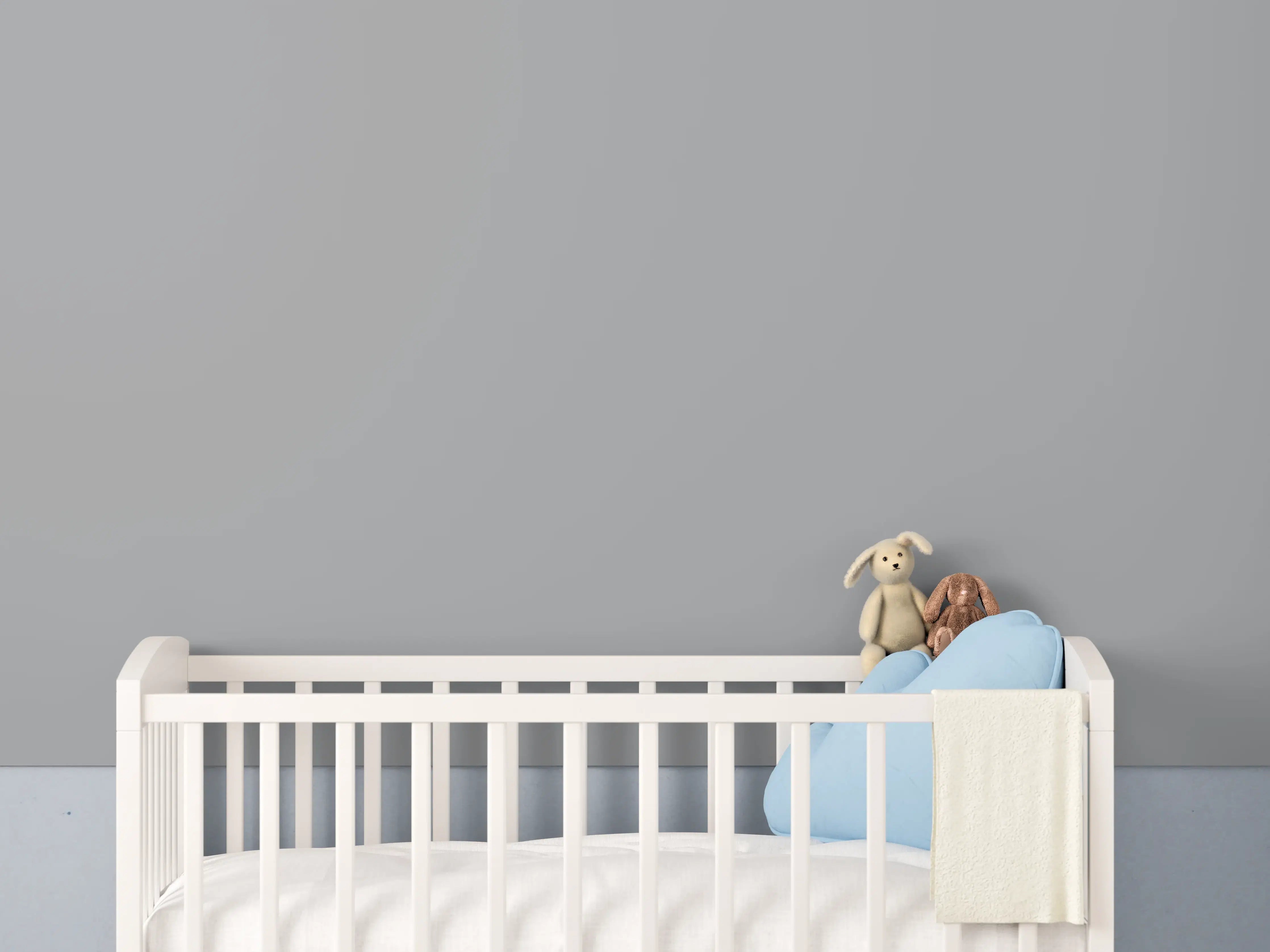 Babyzimmer Wandgestaltung - RAL 7004 (Signalgrau)