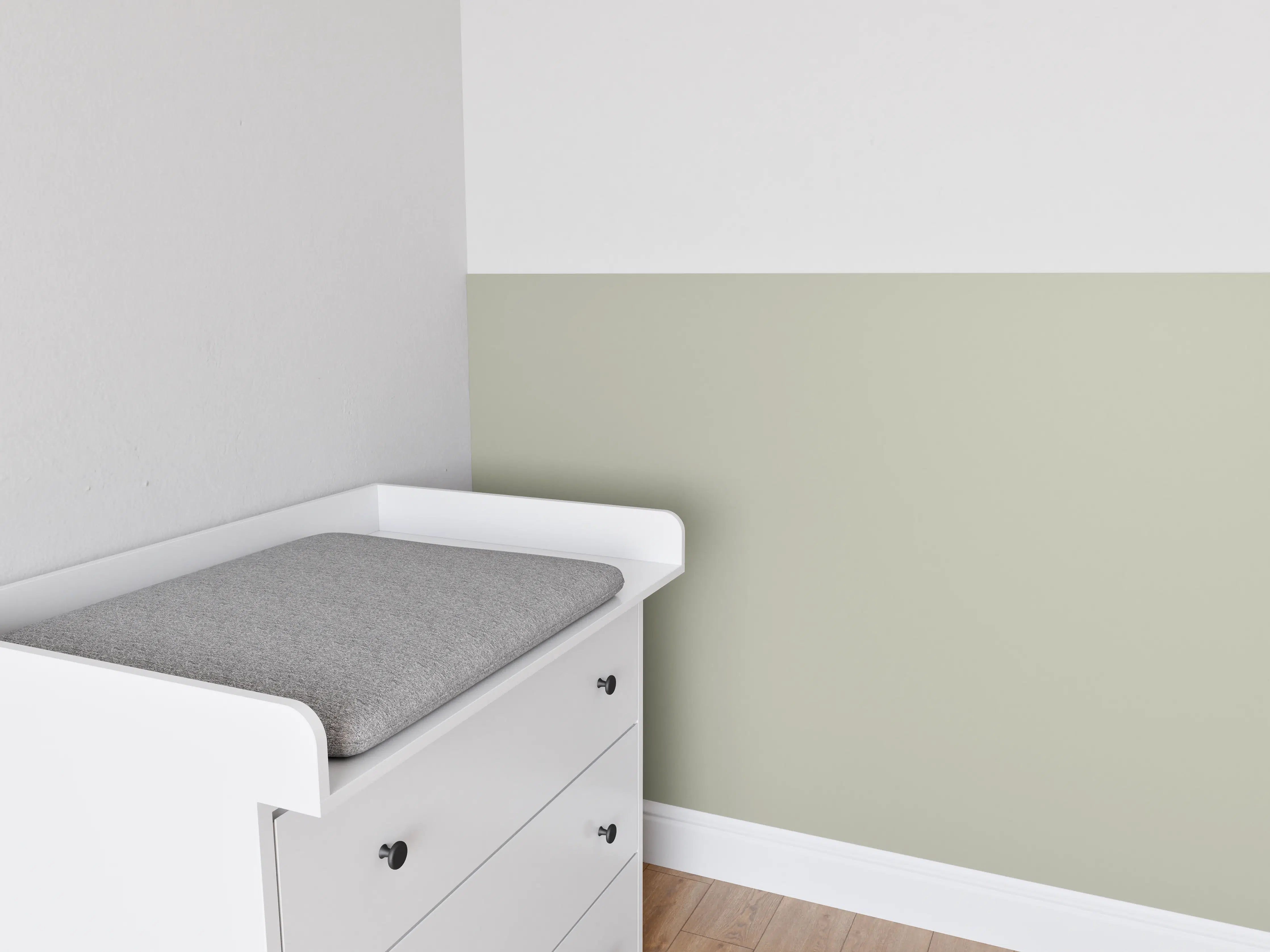 Babyzimmer Wandgestaltung - RAL 7032 (Kieselgrau)