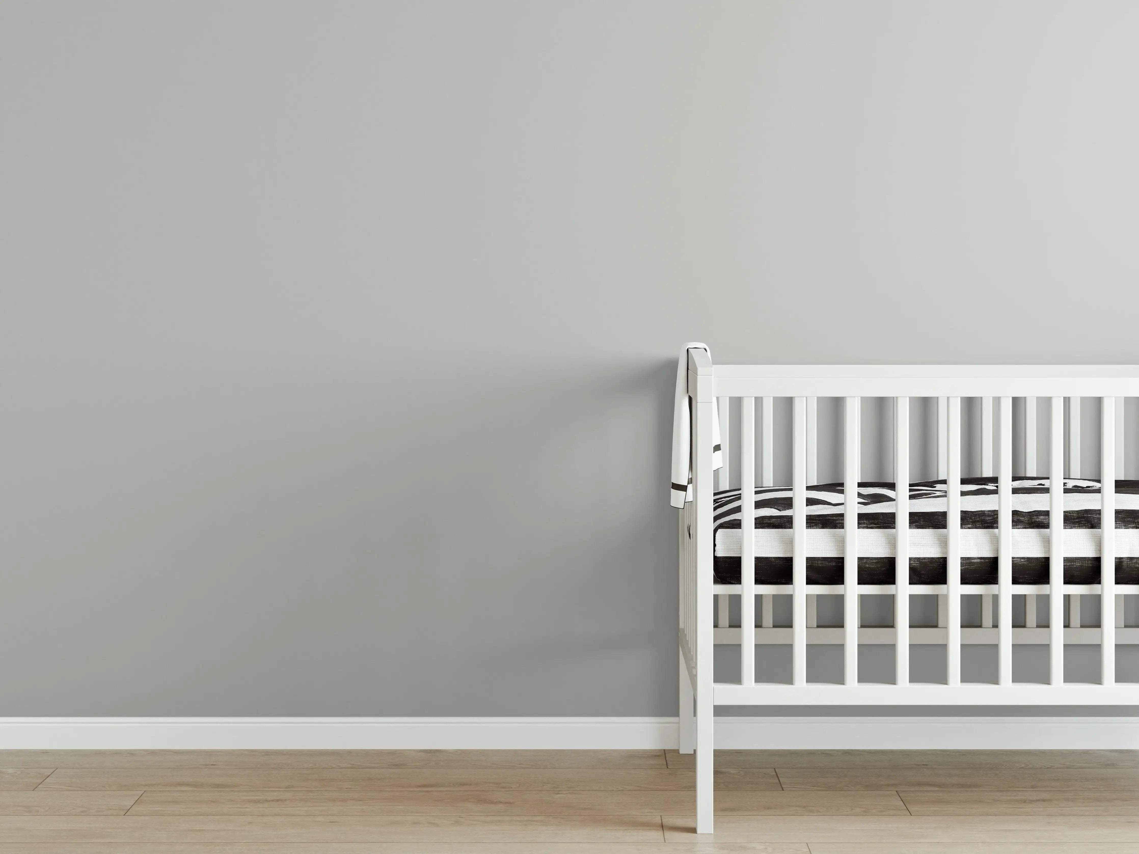 Babyzimmer Wandgestaltung - RAL 7038 (Achatgrau)