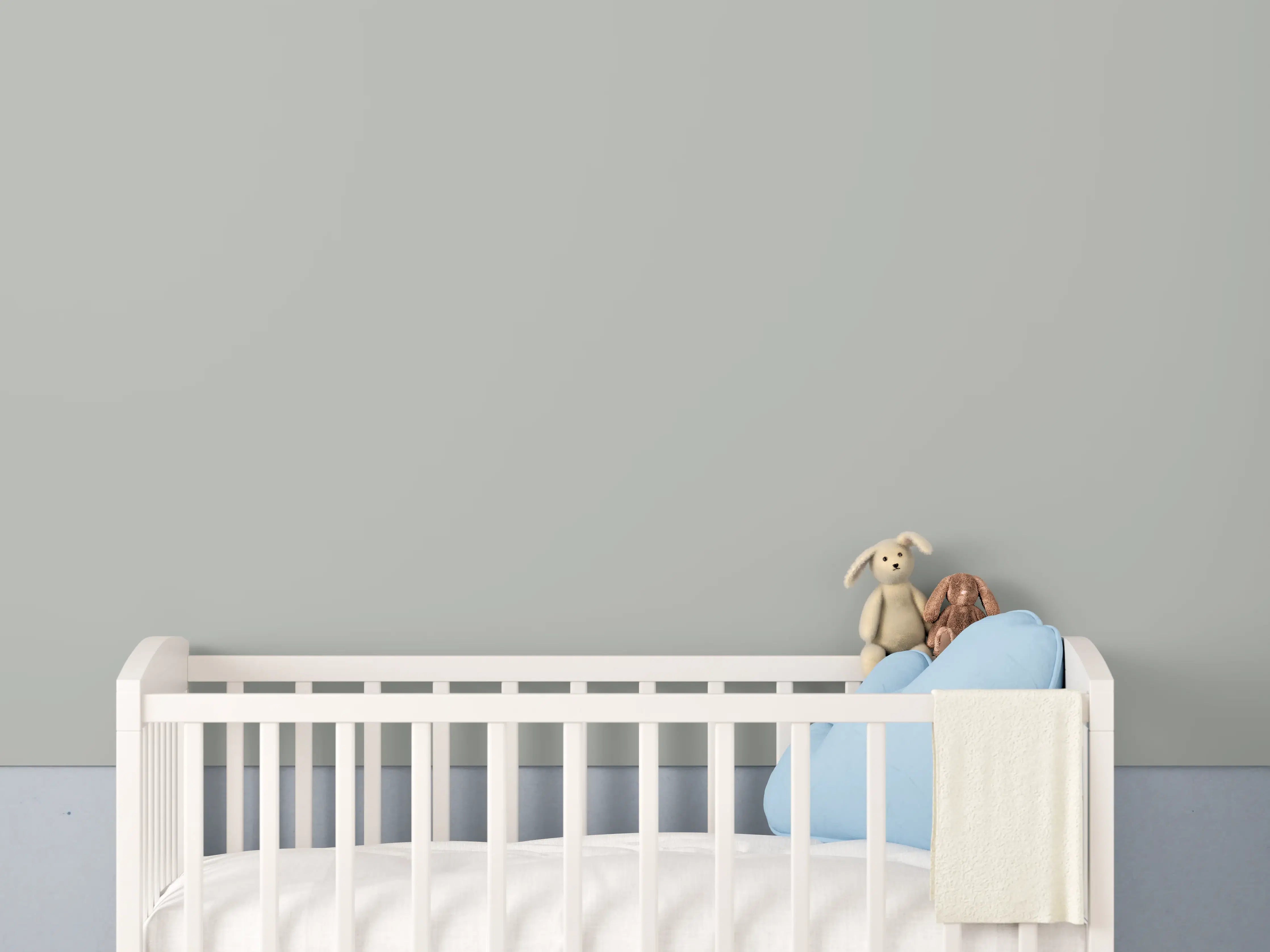 Babyzimmer Wandgestaltung - RAL 7038 (Achatgrau)