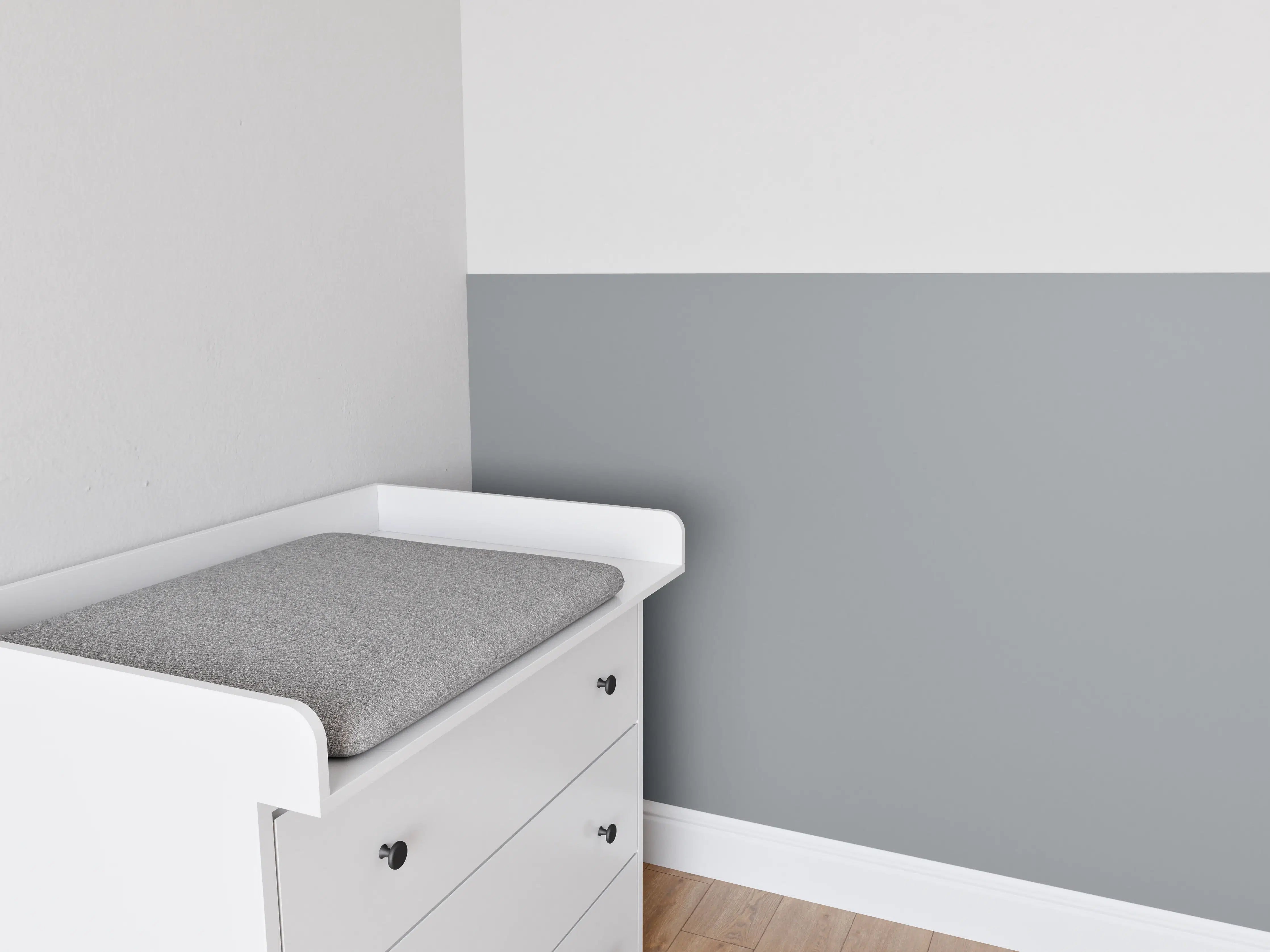 Babyzimmer Wandgestaltung - RAL 7045 (Telegrau 1)