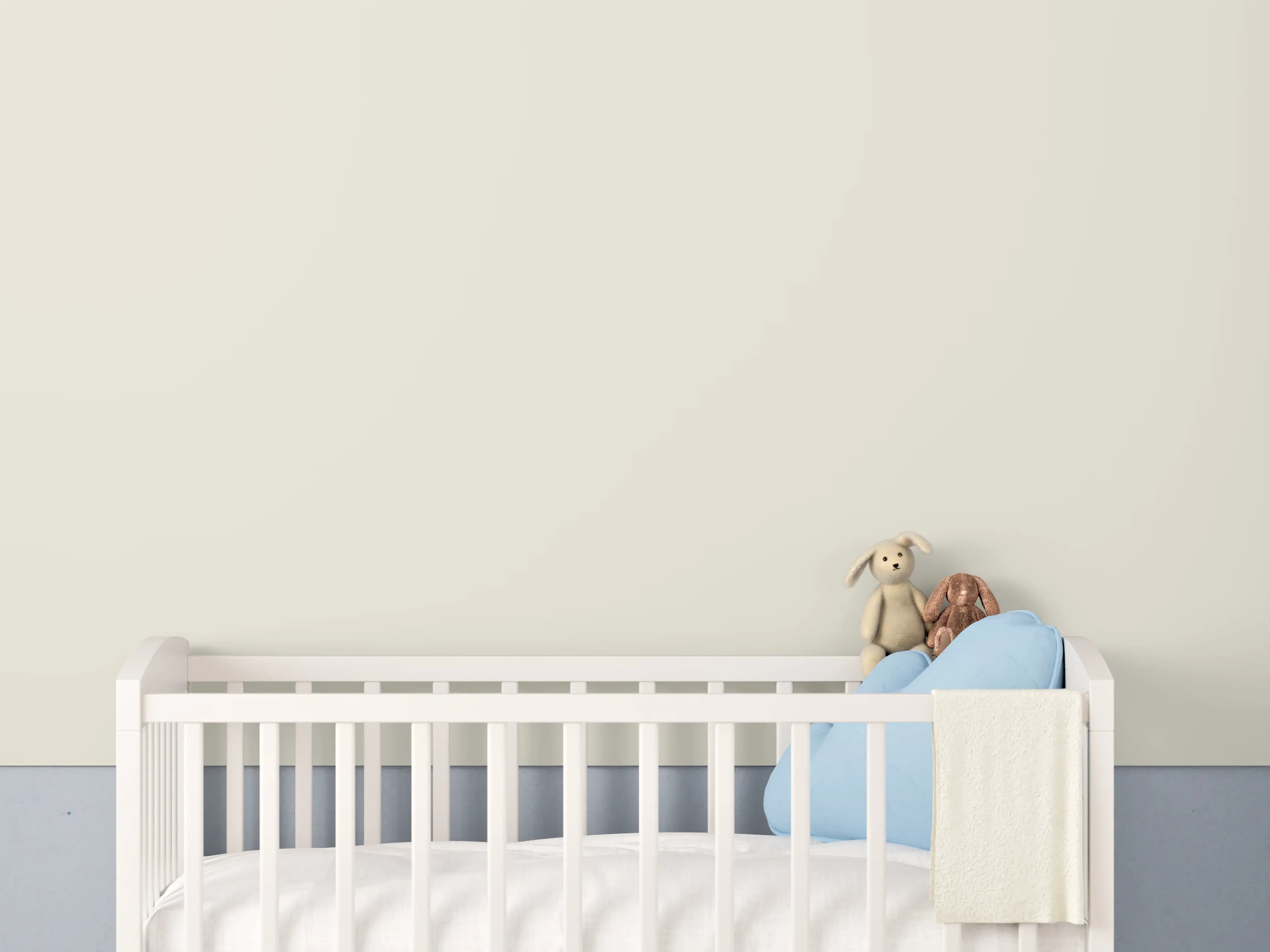 Babyzimmer Wandgestaltung - RAL 9001 (Creme)