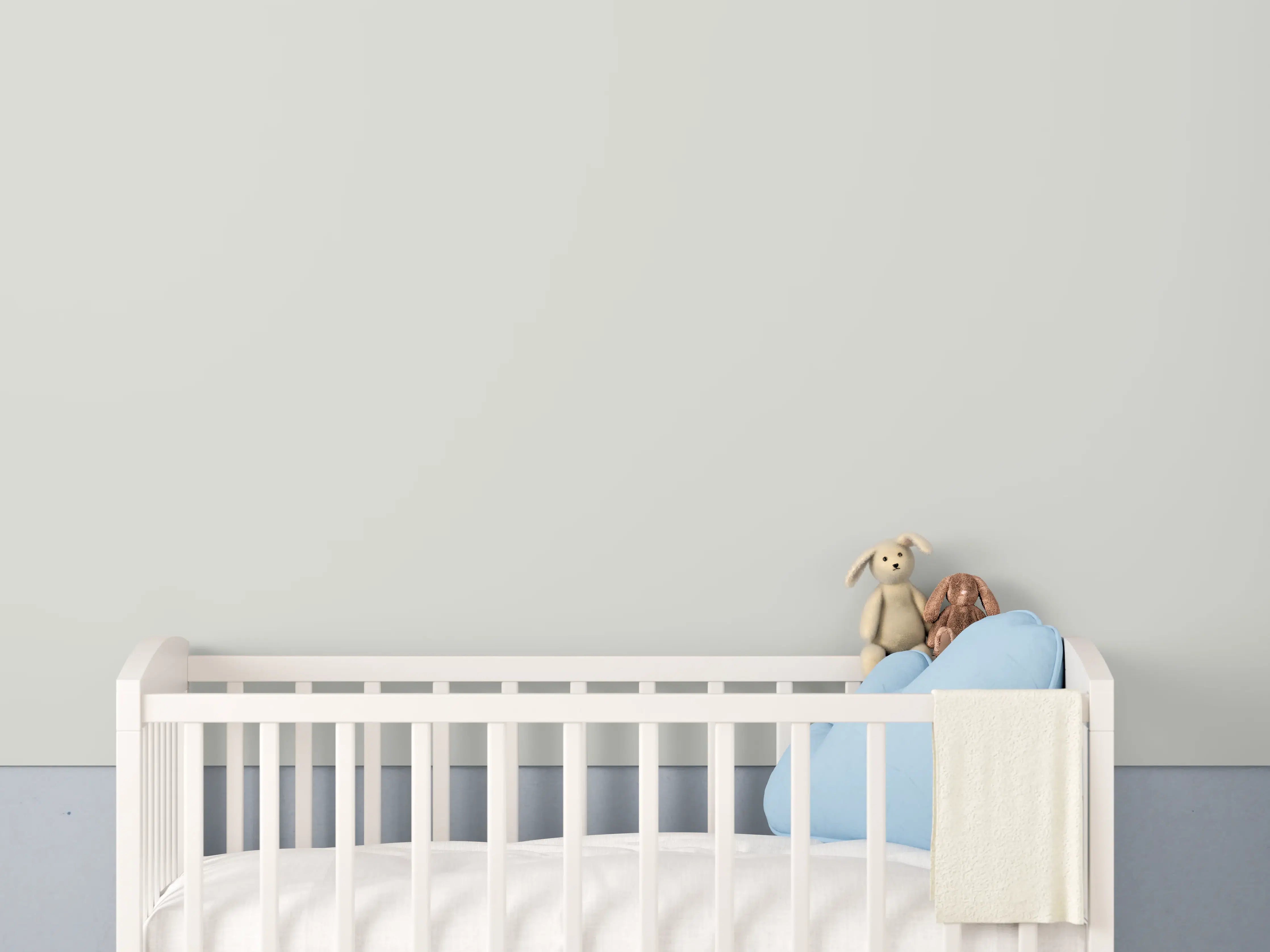 Babyzimmer Wandgestaltung - RAL 9002 (Grauweiß)