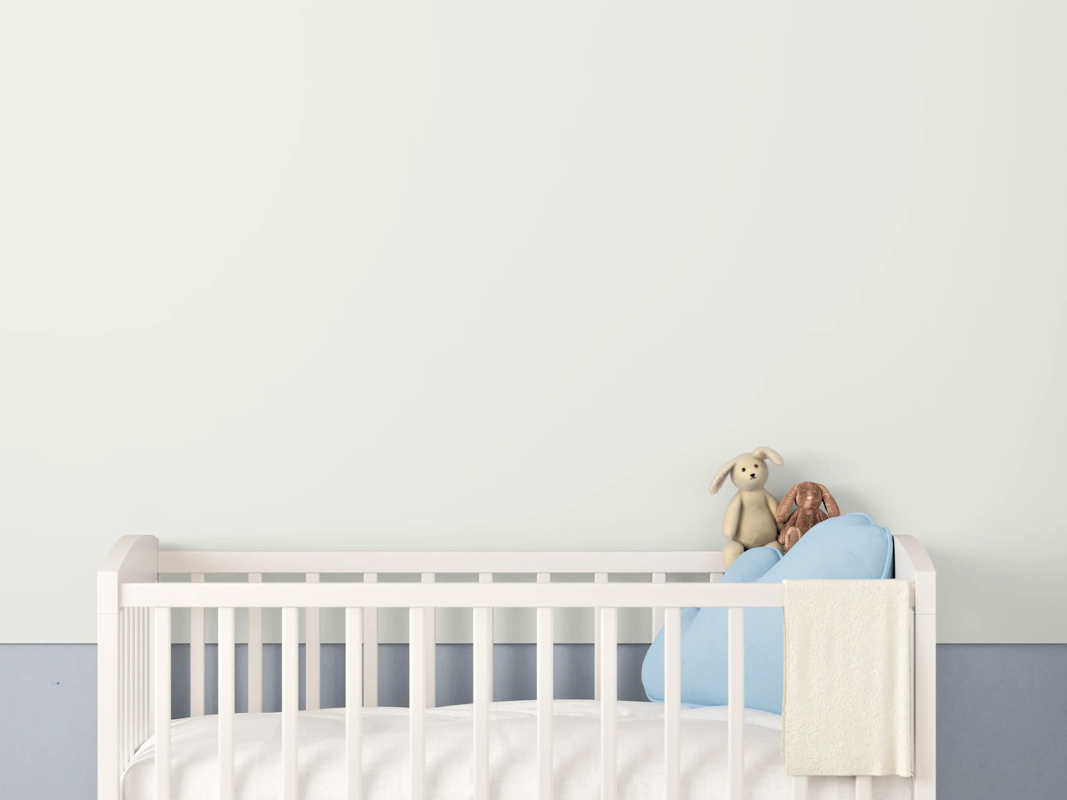 Babyzimmer Wandgestaltung - RAL 9010 (Reinweiß)