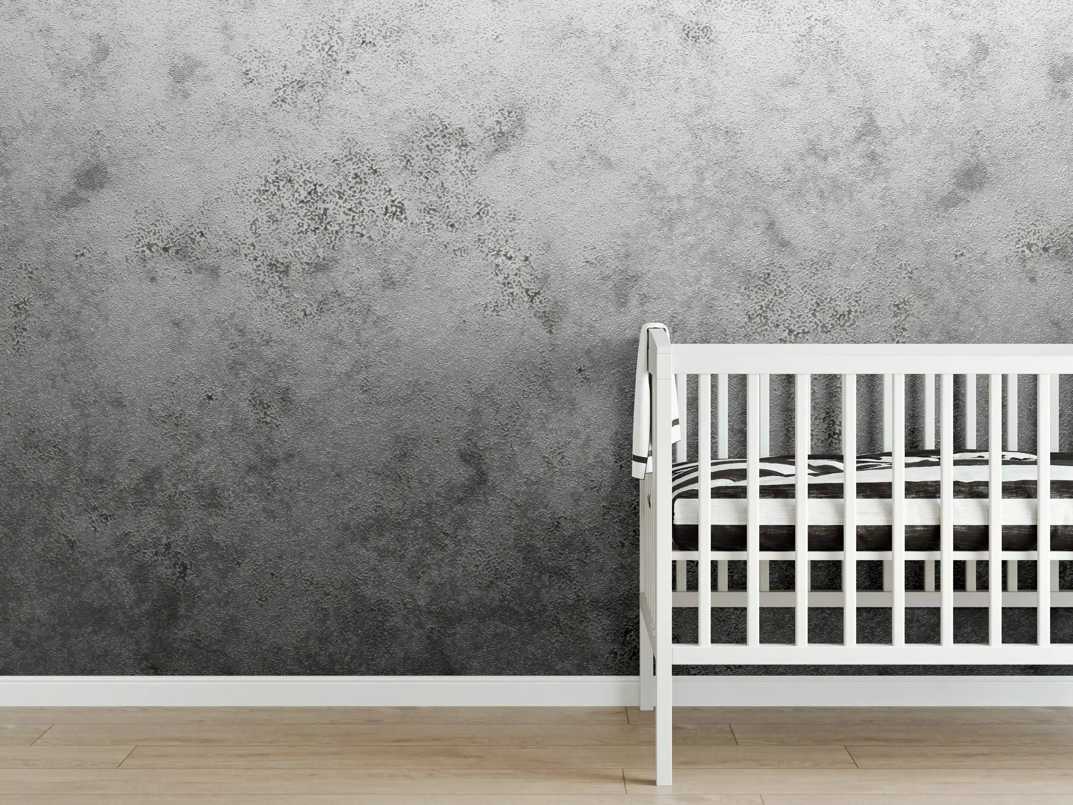 Babyzimmer Wandgestaltung - Raue metallische Oberfläche