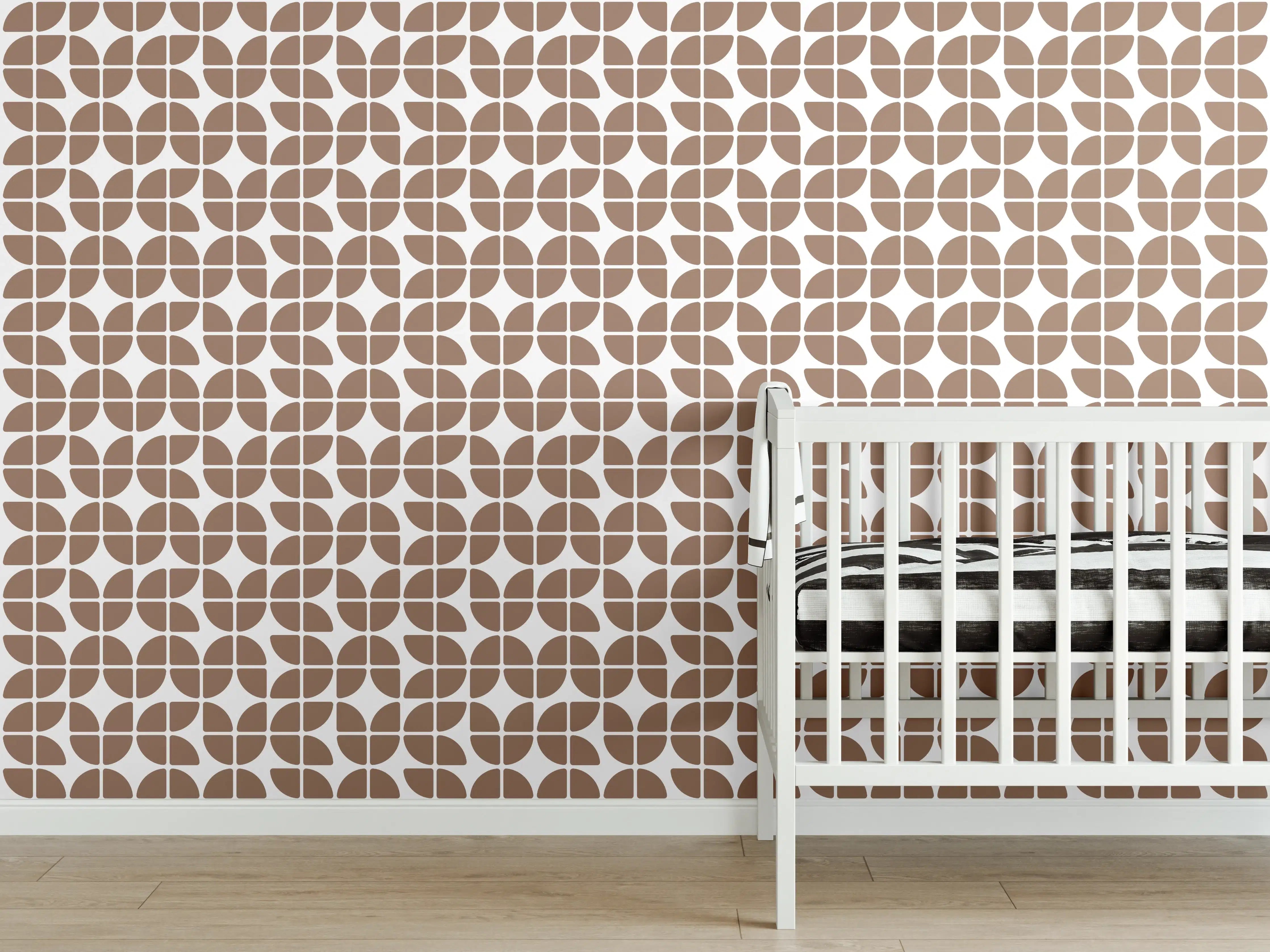 Babyzimmer Wandgestaltung - Retro Grazia Sigaro in Sepia- und Grautönen