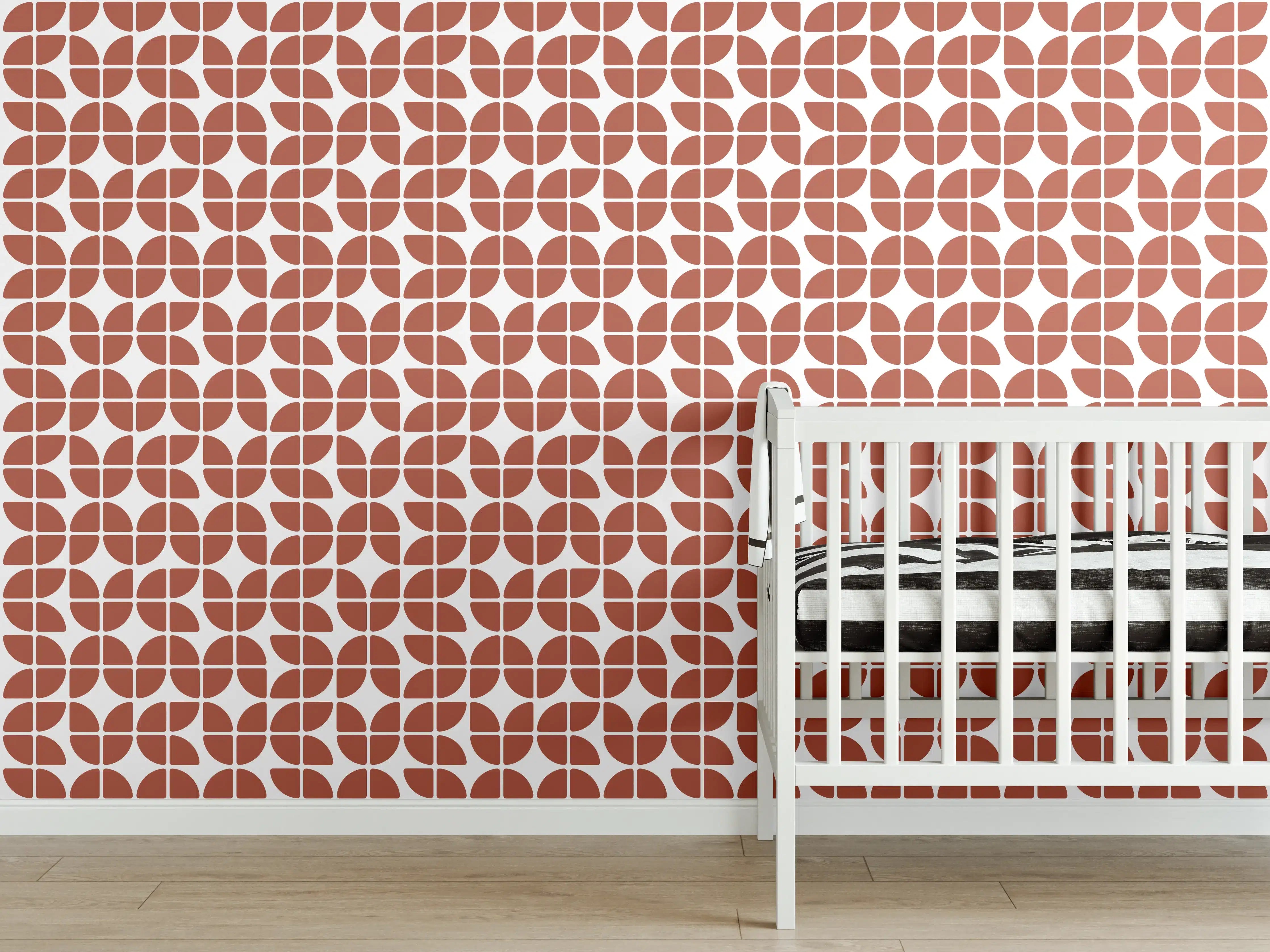 Babyzimmer Wandgestaltung - Retro-Rust-Design