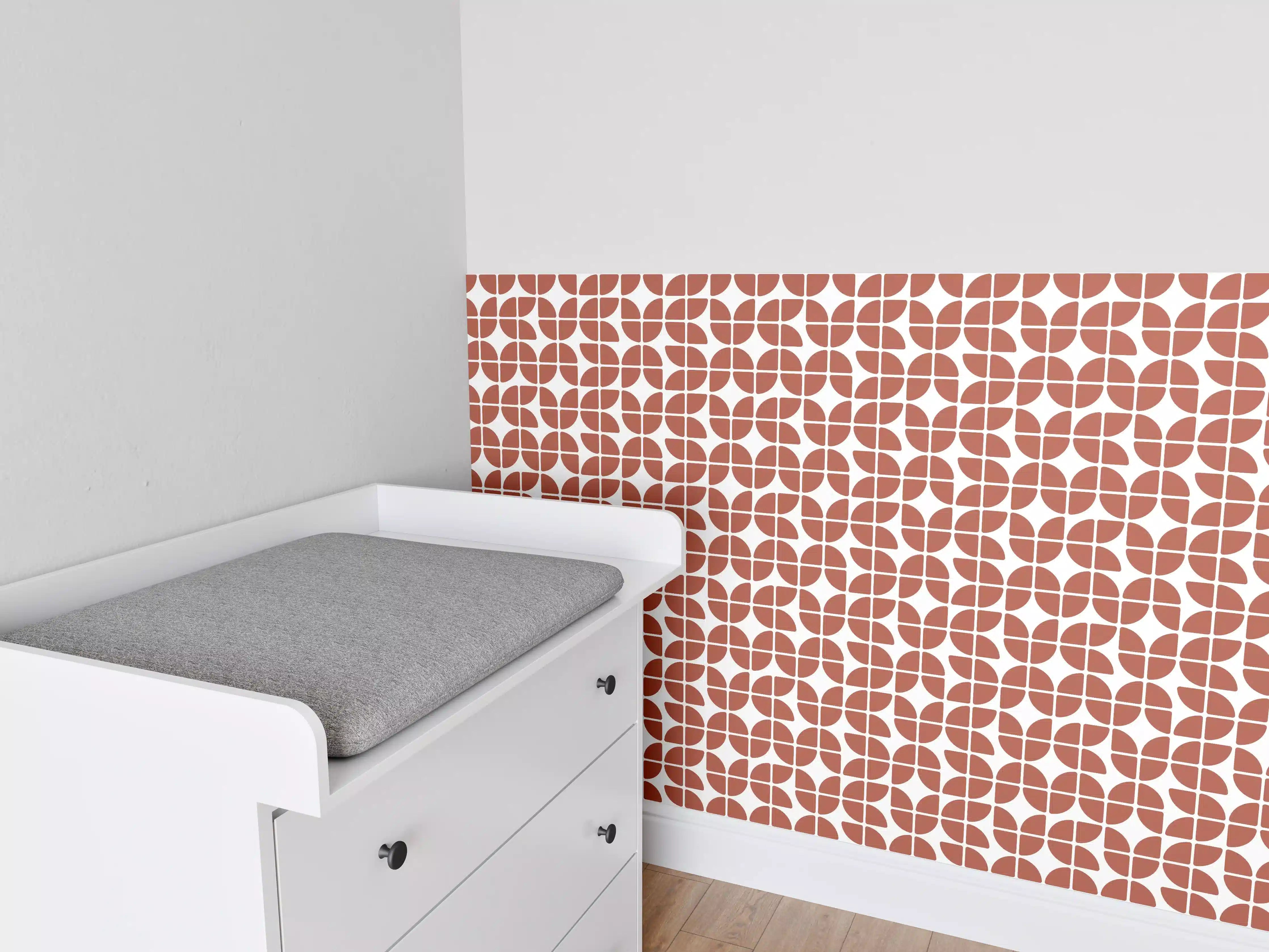 Babyzimmer Wandgestaltung - Retro-Rust-Design