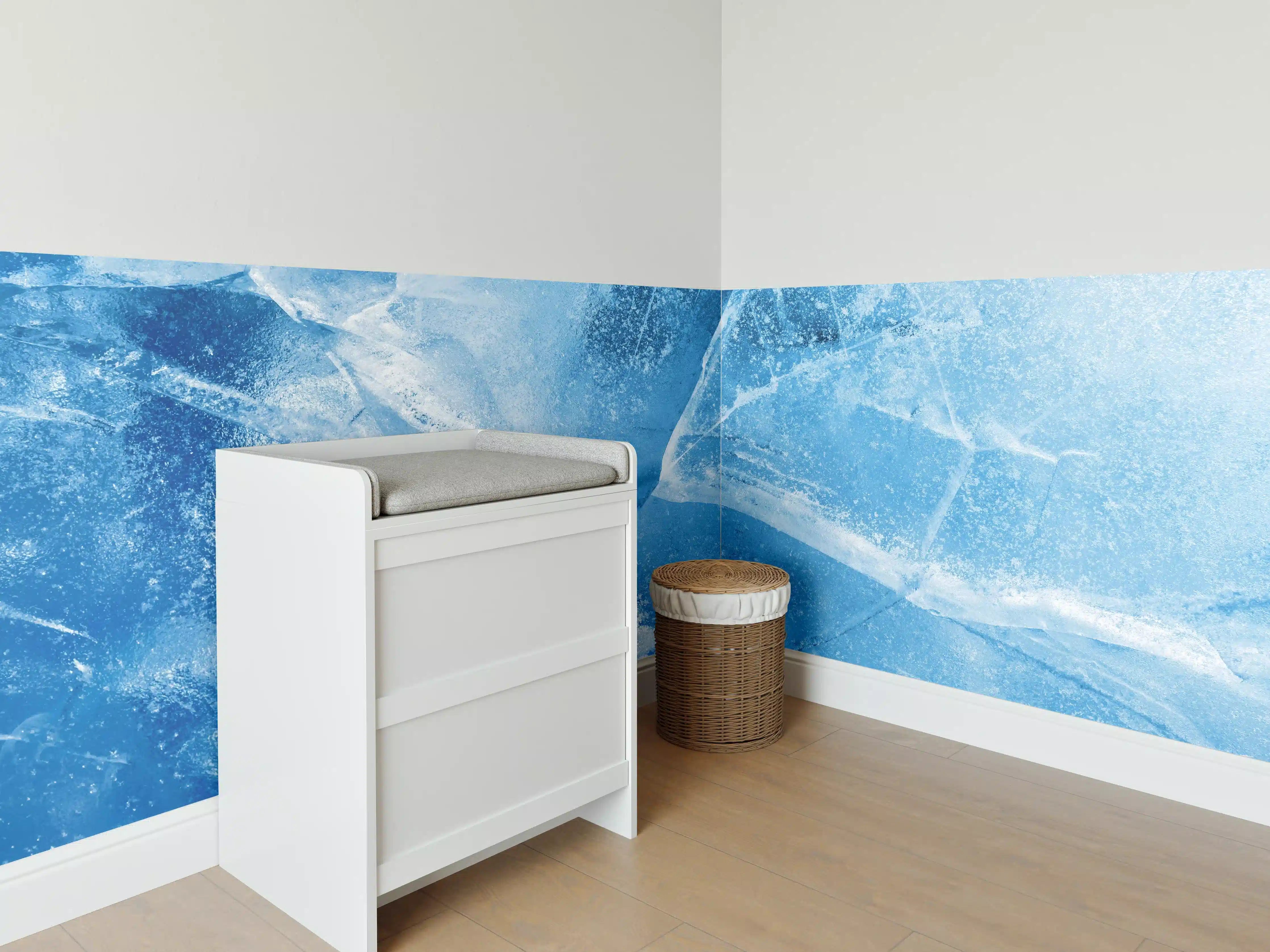 Babyzimmer Wandgestaltung - Rissiger Eisblock
