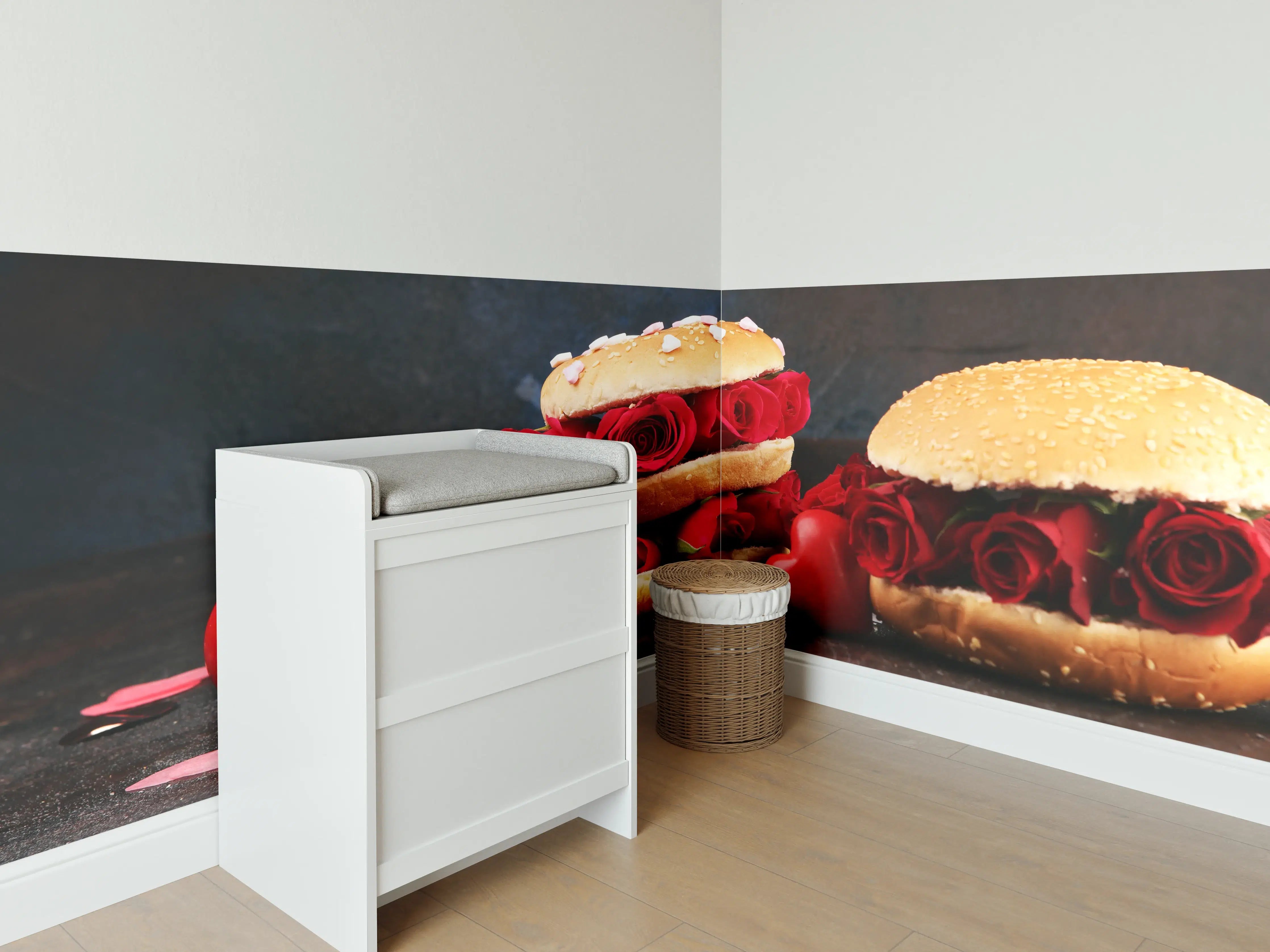 Babyzimmer Wandgestaltung - Romantische Valentinstagssnacks mit Rosen