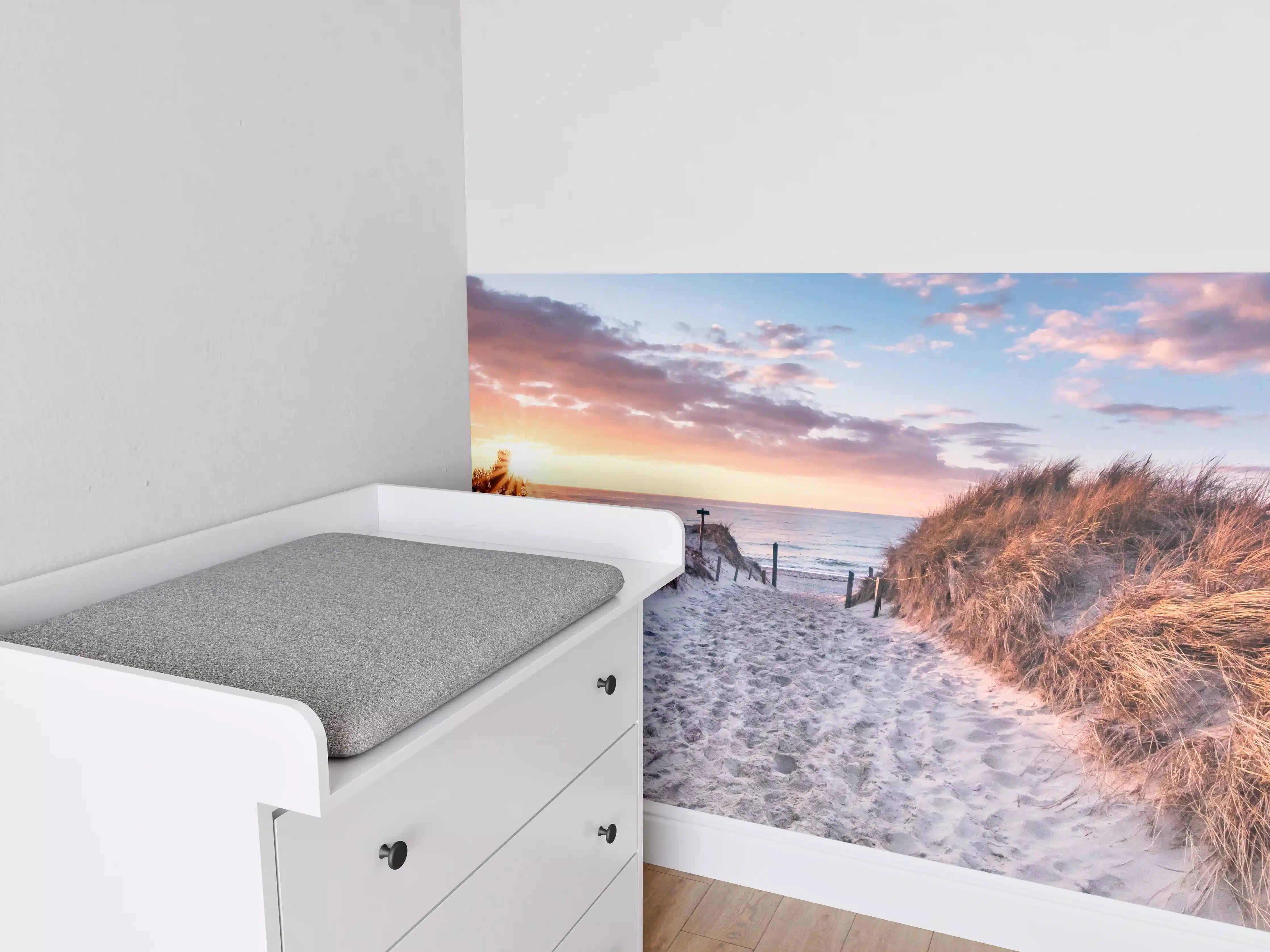 Babyzimmer Wandgestaltung - Romantischer Sandweg zum Strand