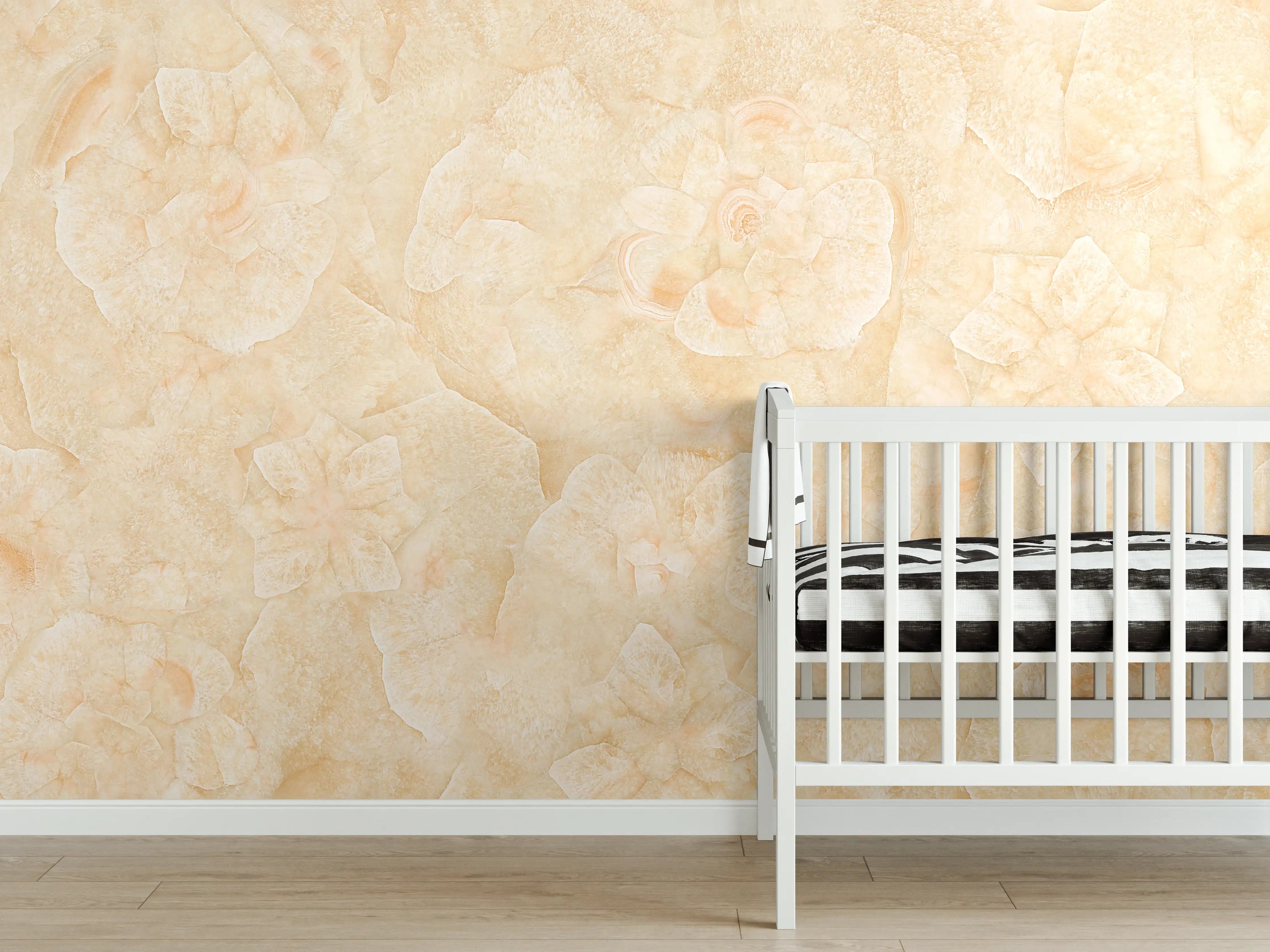 Babyzimmer Wandgestaltung - Rosa Marmorstein Textur