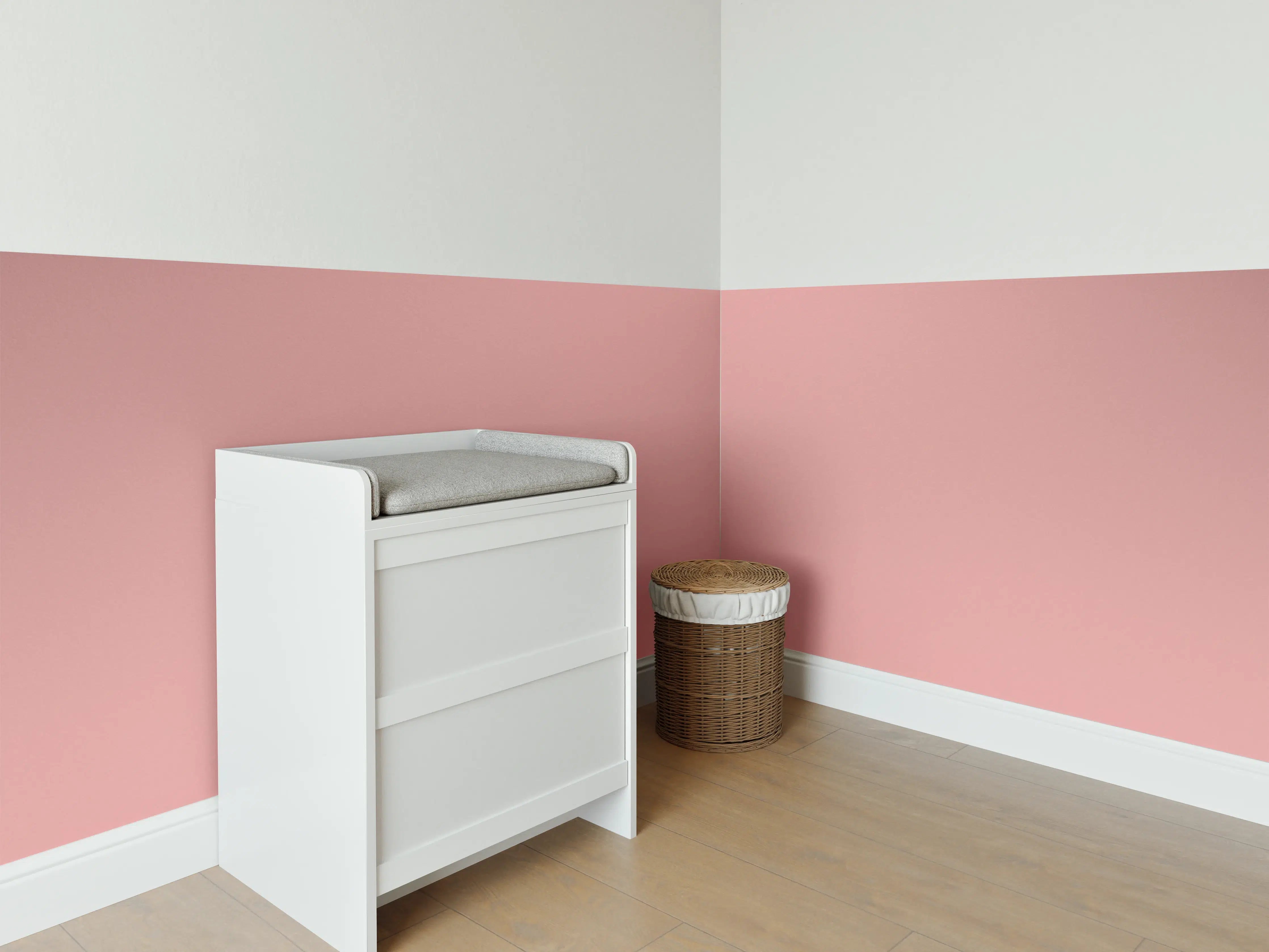 Babyzimmer Wandgestaltung - Rosa Oberfläche - Papiertextur