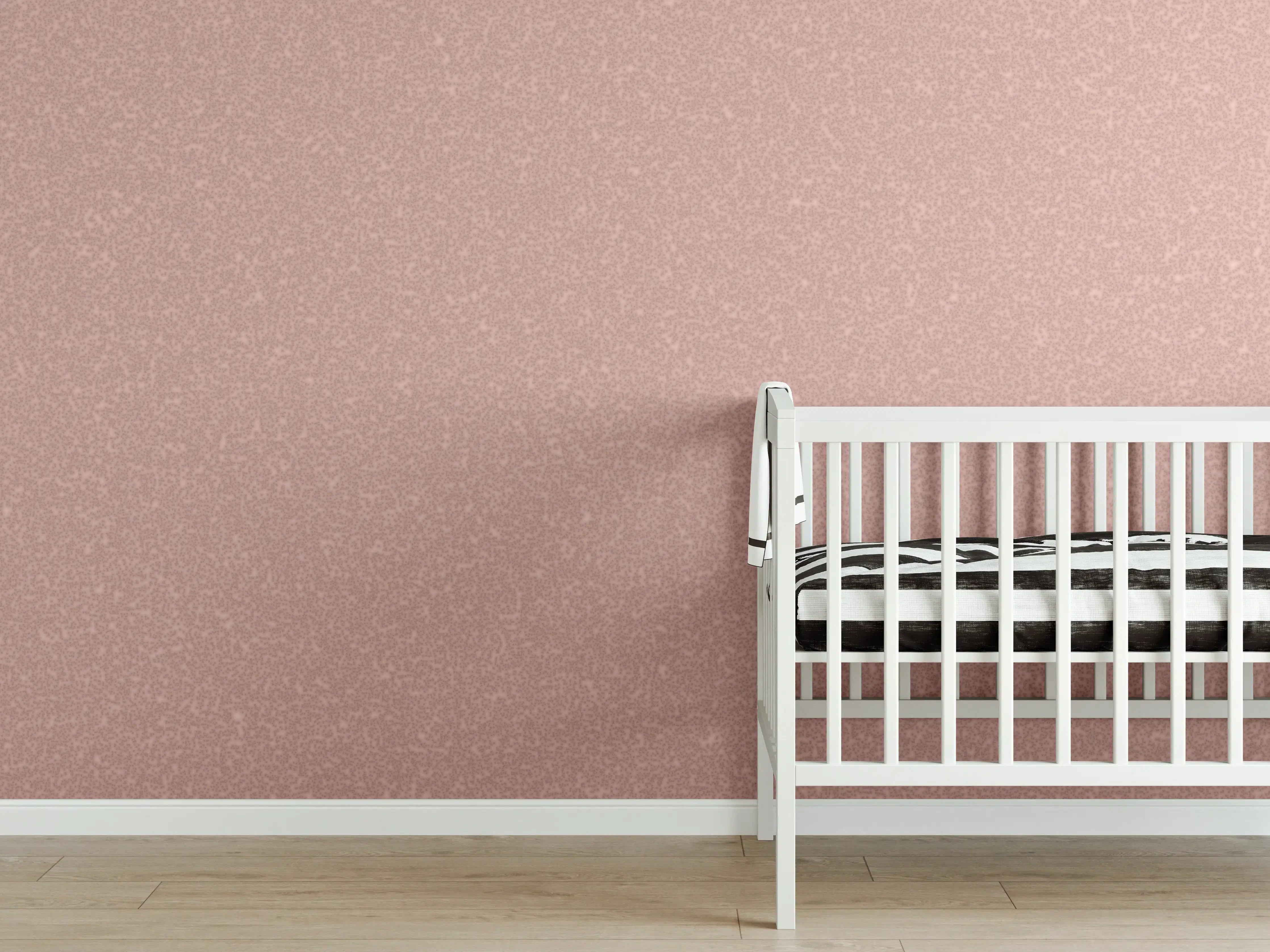 Babyzimmer Wandgestaltung - Rosa Wandtextur - Korallenfarbe
