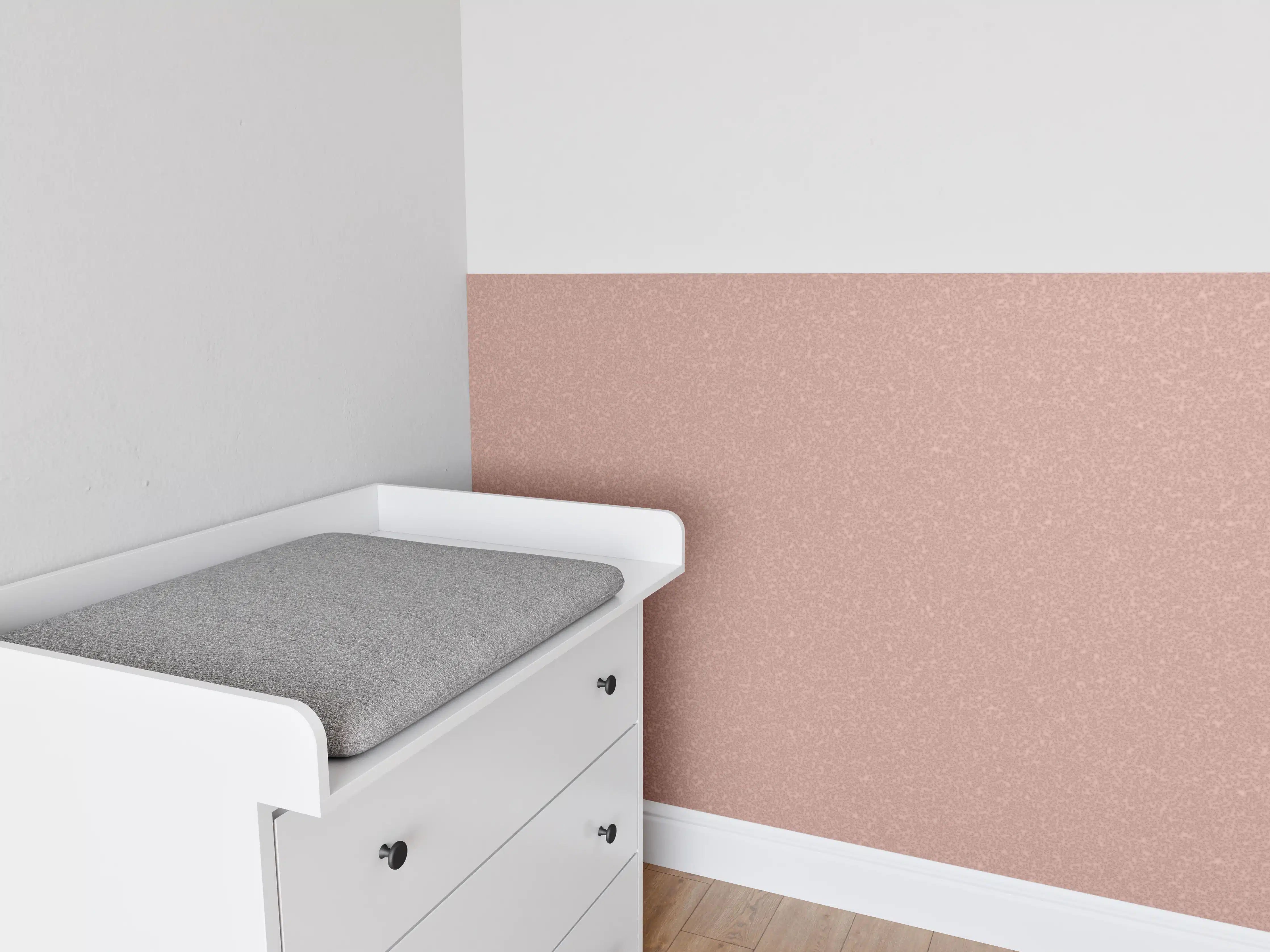 Babyzimmer Wandgestaltung - Rosa Wandtextur - Korallenfarbe