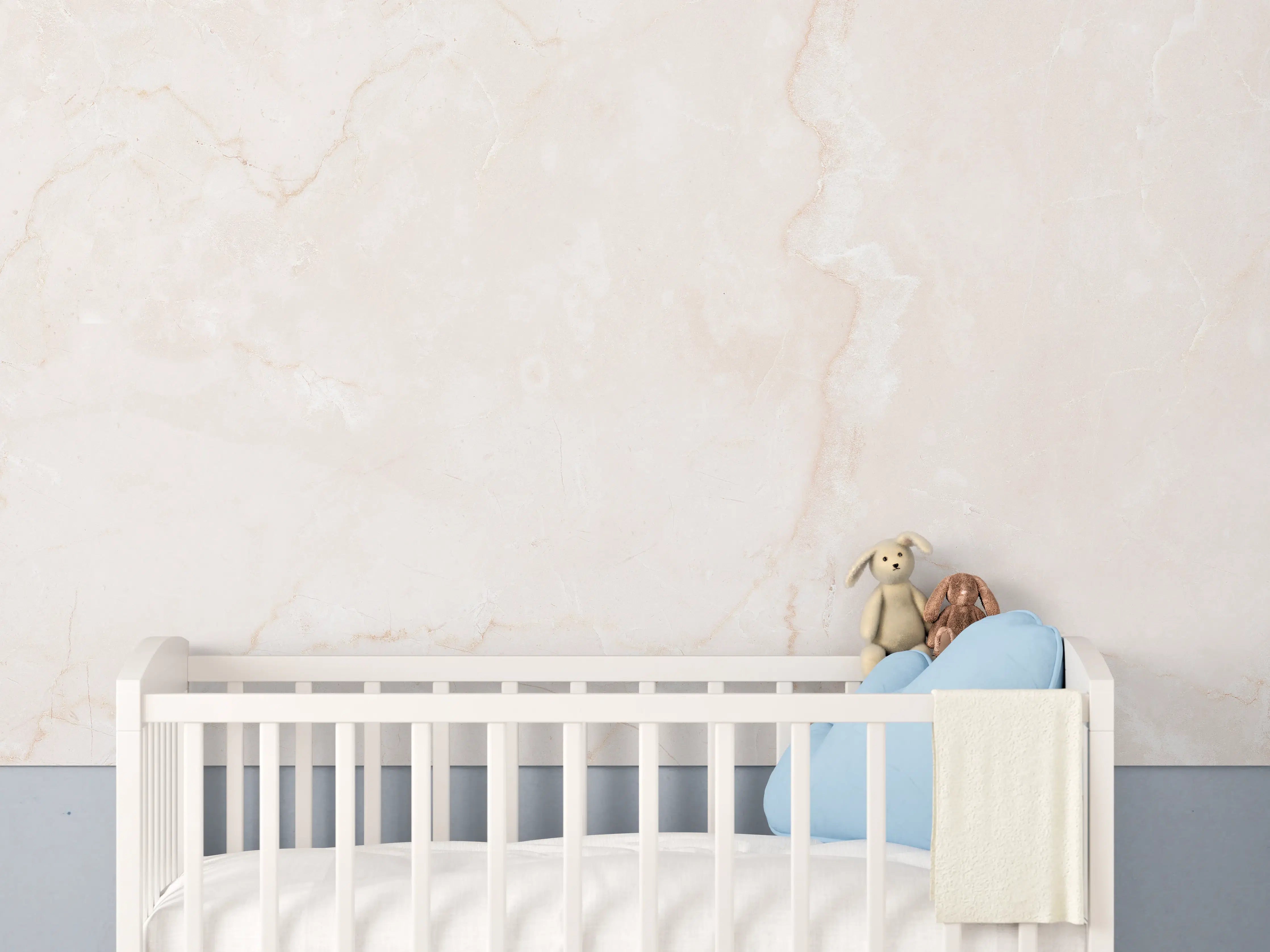 Babyzimmer Wandgestaltung - Rosafarbige moderne Marmortextur
