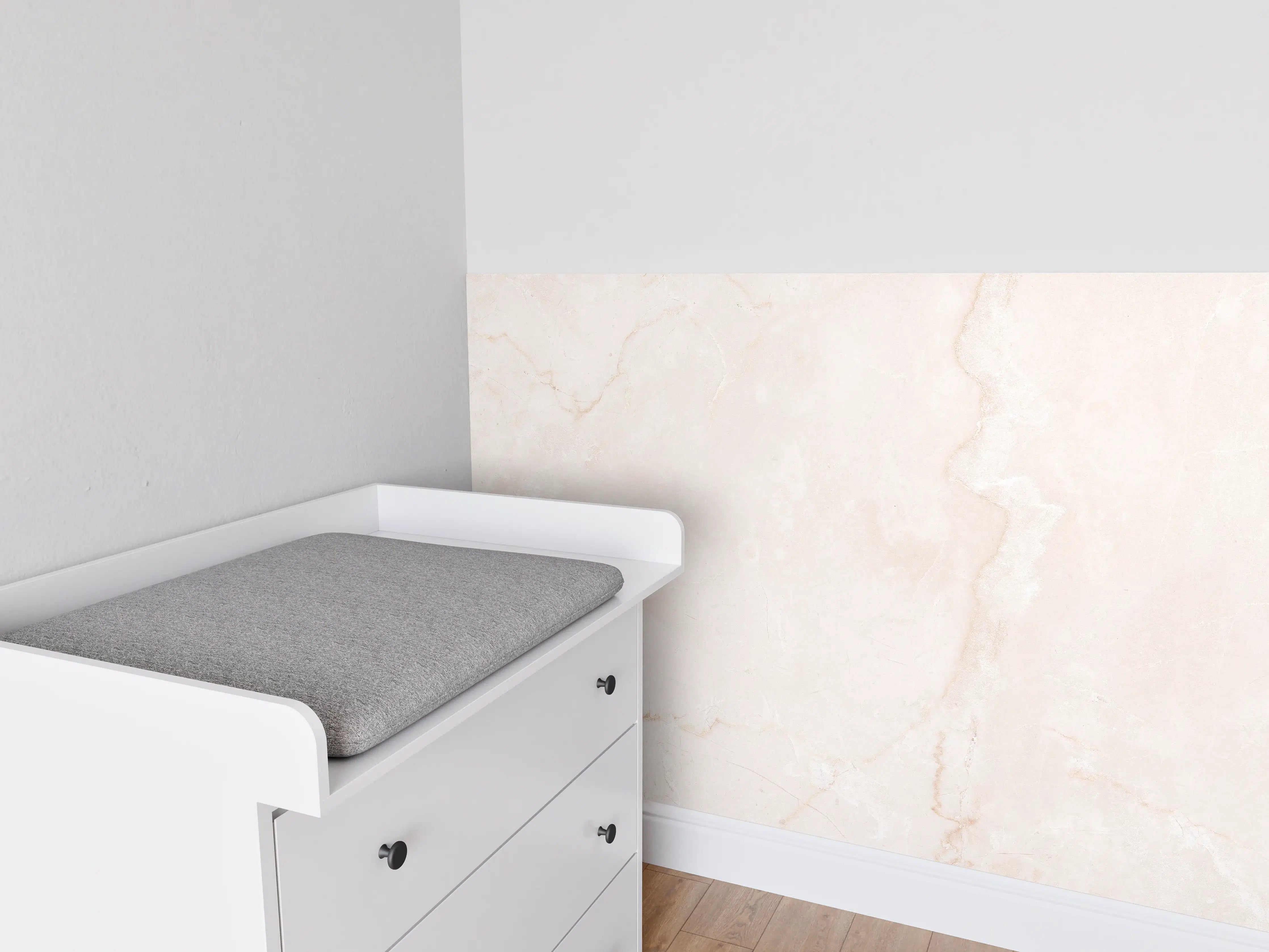 Babyzimmer Wandgestaltung - Rosafarbige moderne Marmortextur