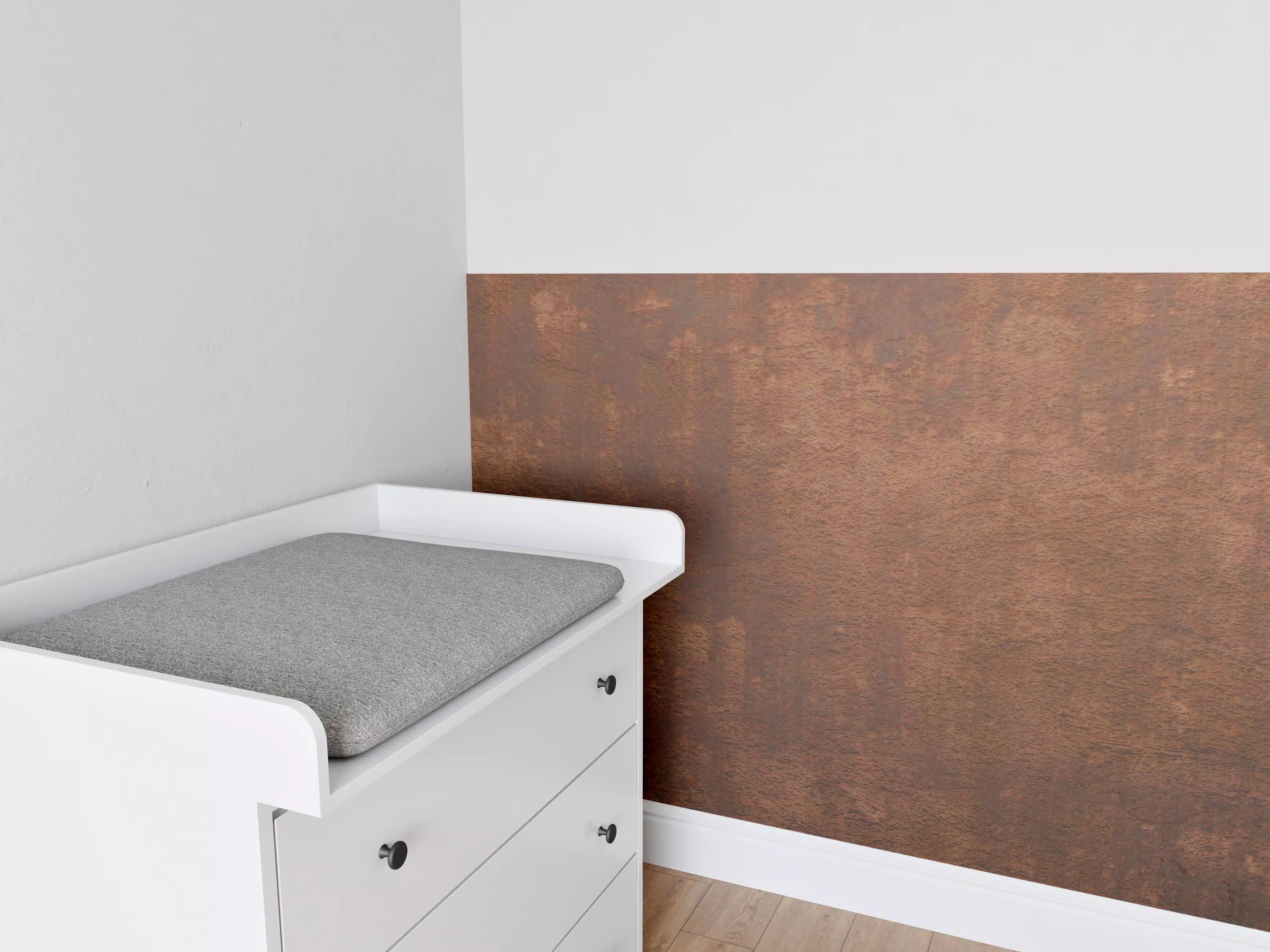 Babyzimmer Wandgestaltung - Rostige Metalloberfläche mit Textur
