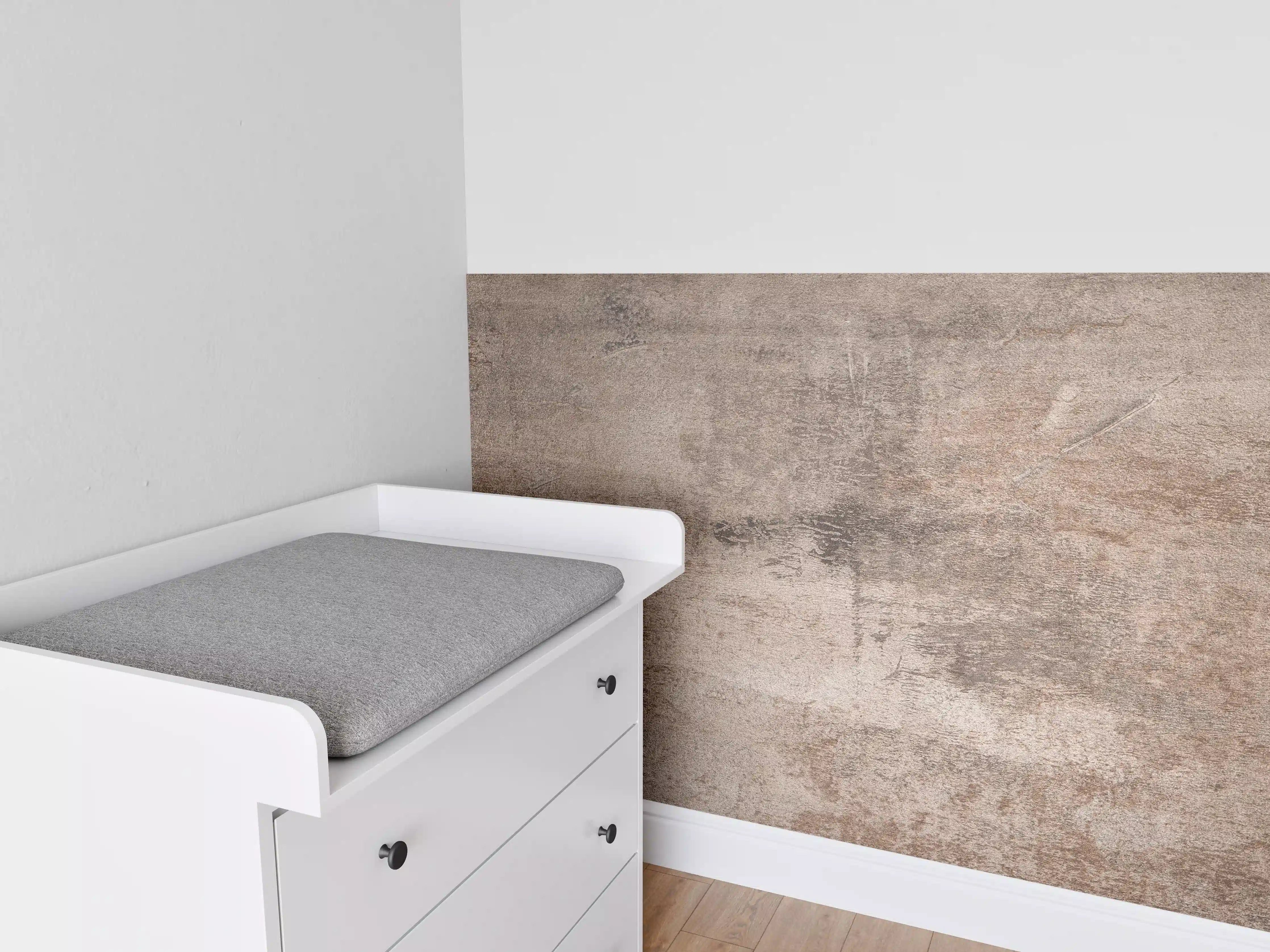 Babyzimmer Wandgestaltung - Rostige Stahl-Struktur