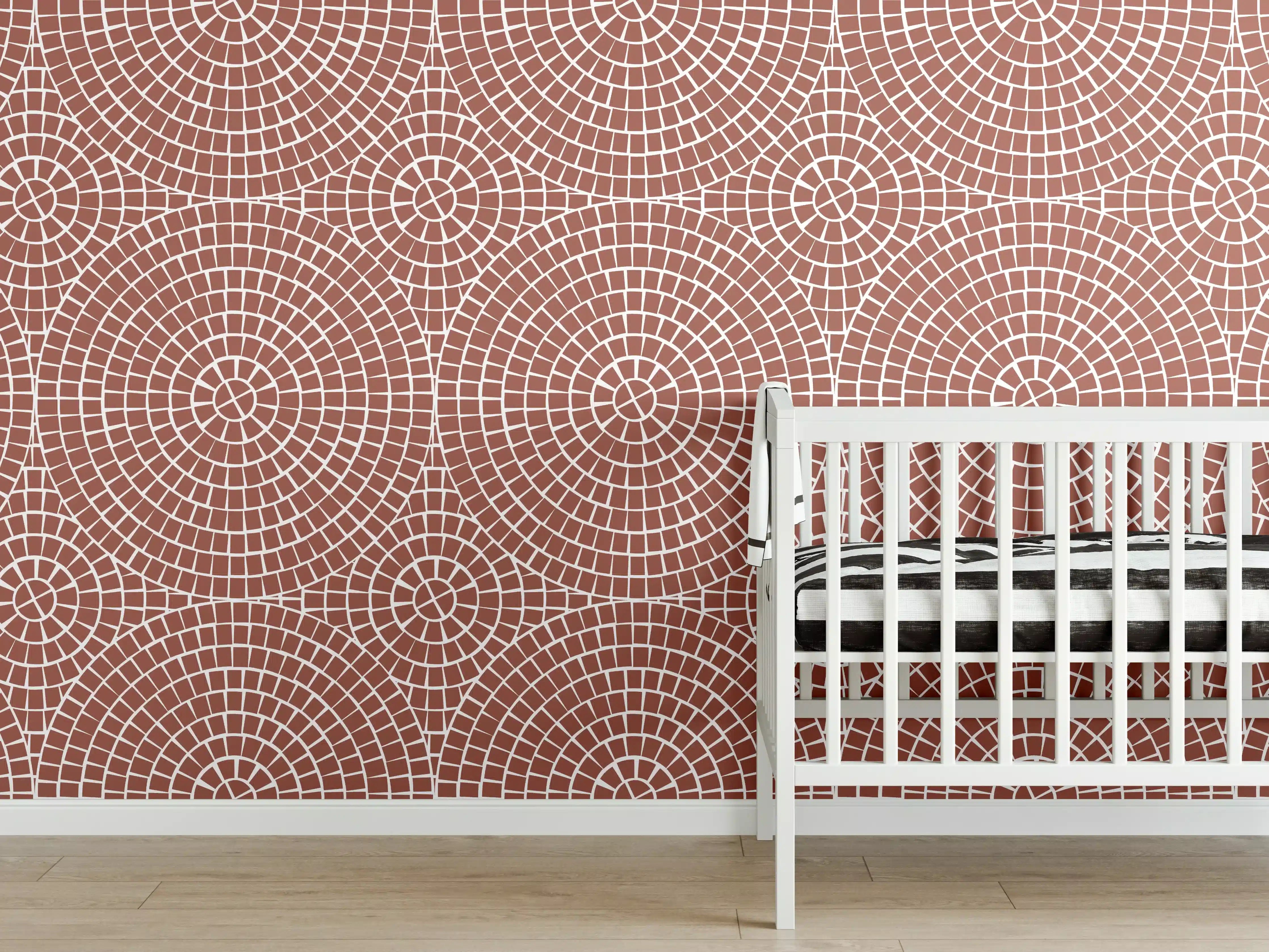 Babyzimmer Wandgestaltung - Rostige Steinmosaik-Textur für besondere Räume
