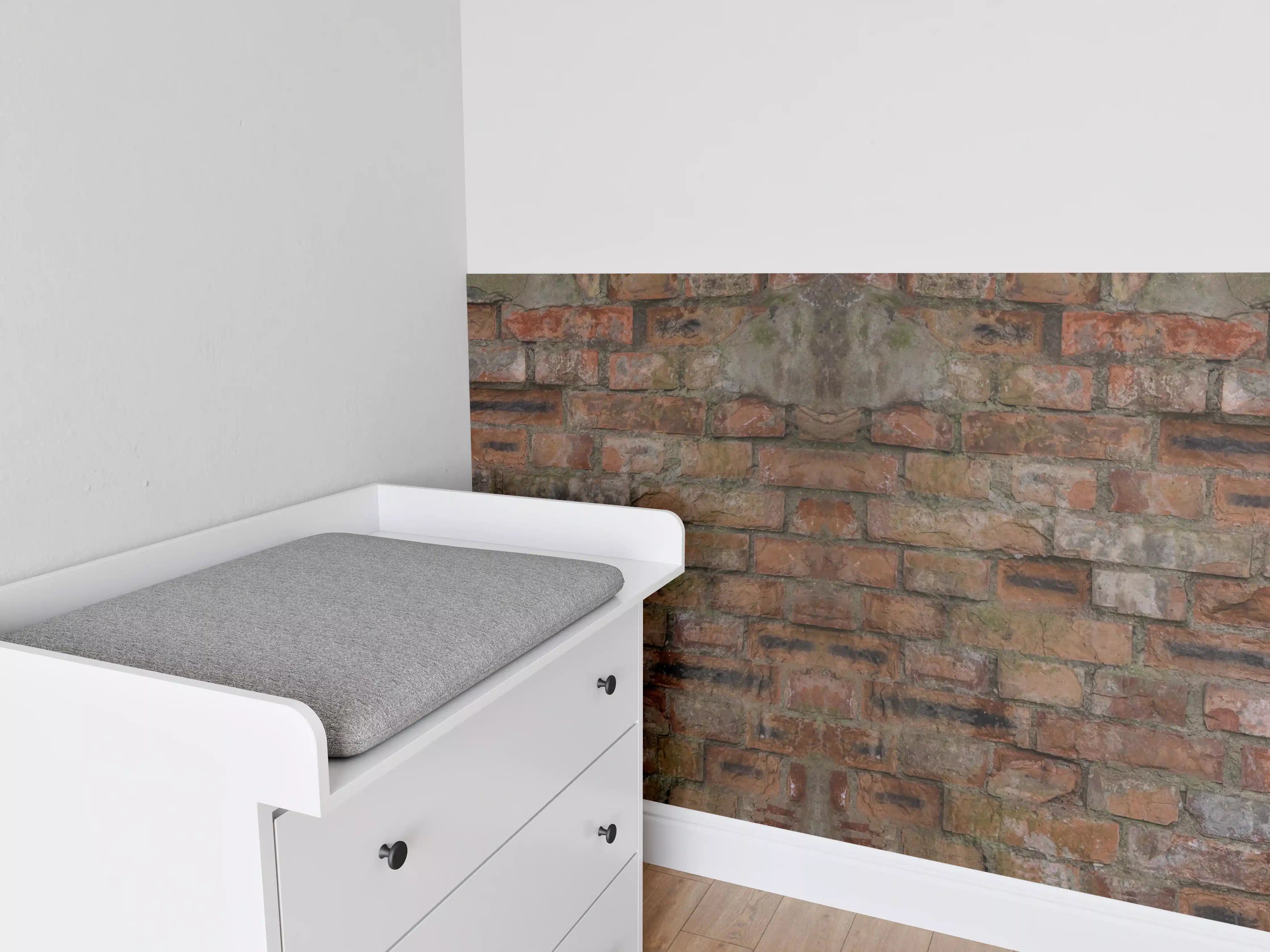 Babyzimmer Wandgestaltung - Rostige Ziegelsteinwand Textur