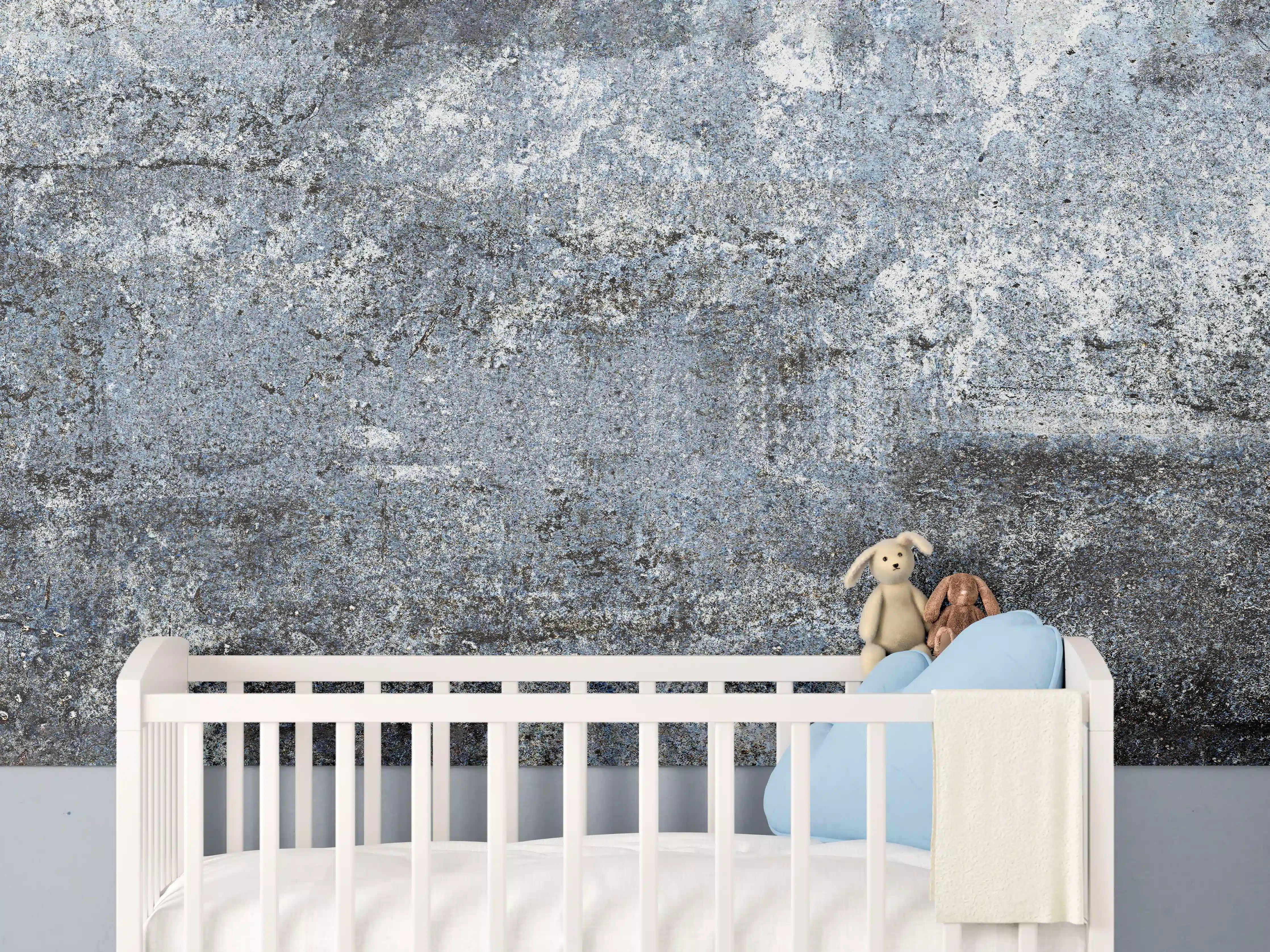 Babyzimmer Wandgestaltung - Rostiger Marmor aus Zement