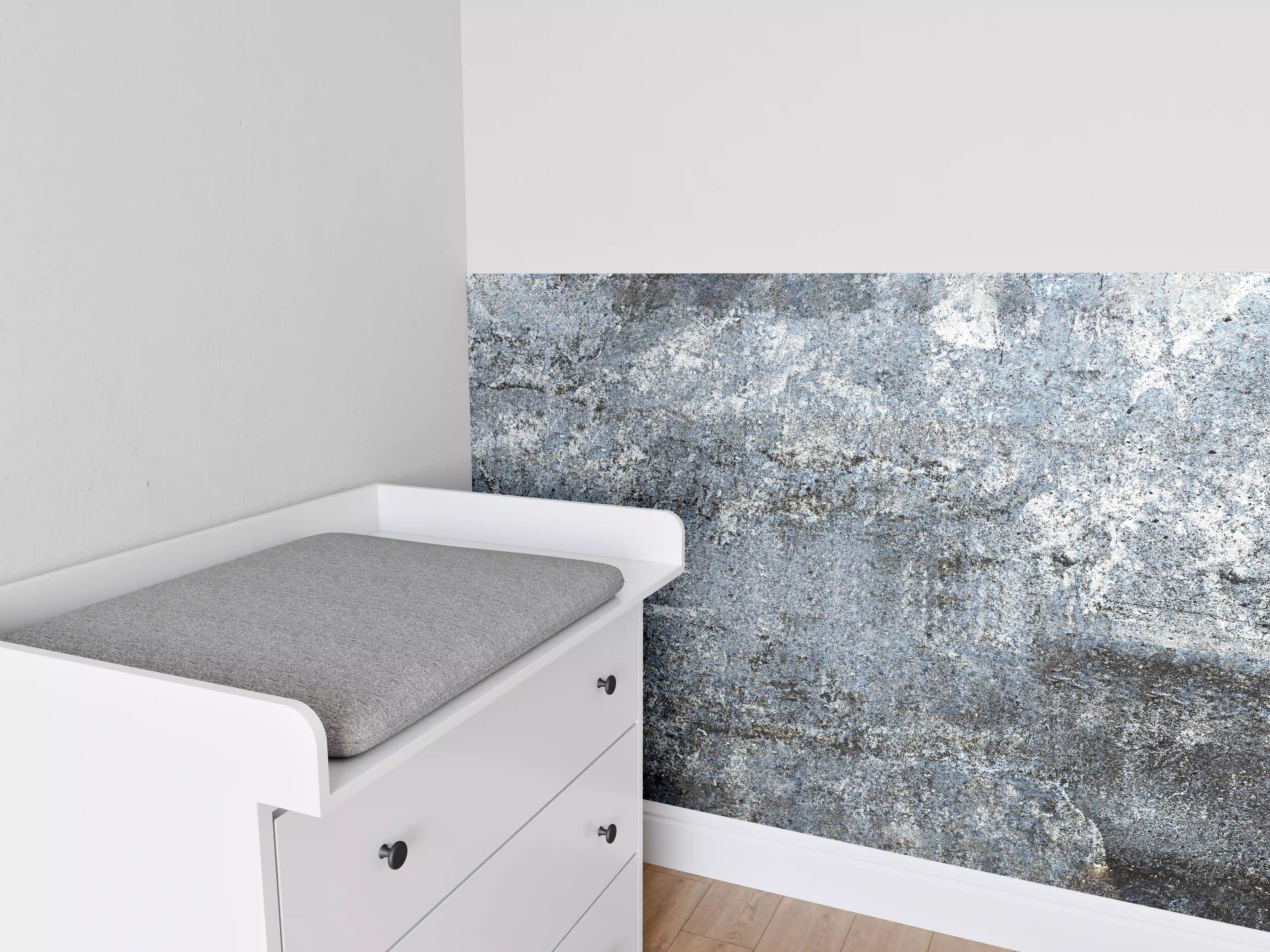Babyzimmer Wandgestaltung - Rostiger Marmor aus Zement