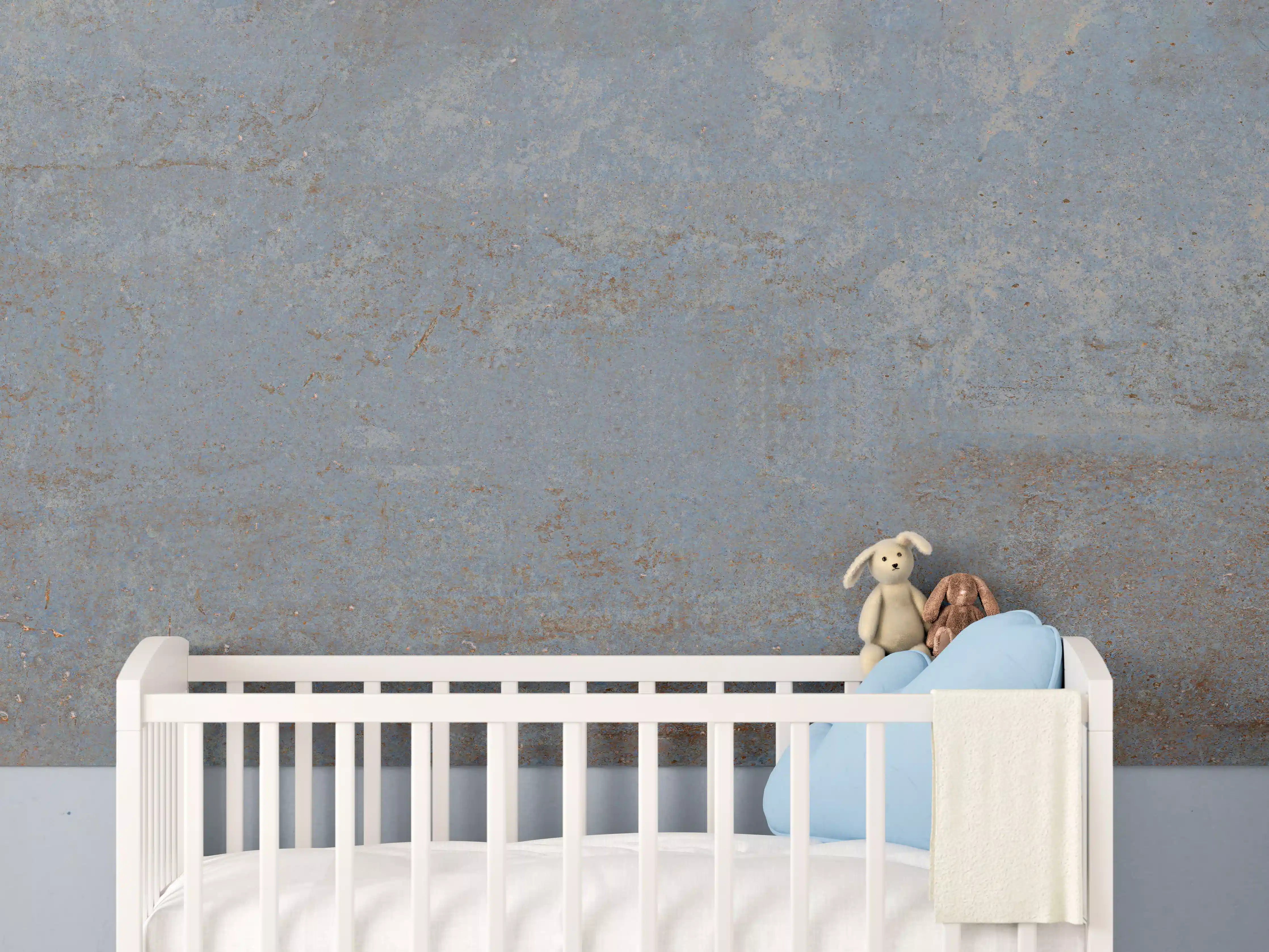 Babyzimmer Wandgestaltung - Rostiger Marmor aus Zement Textur