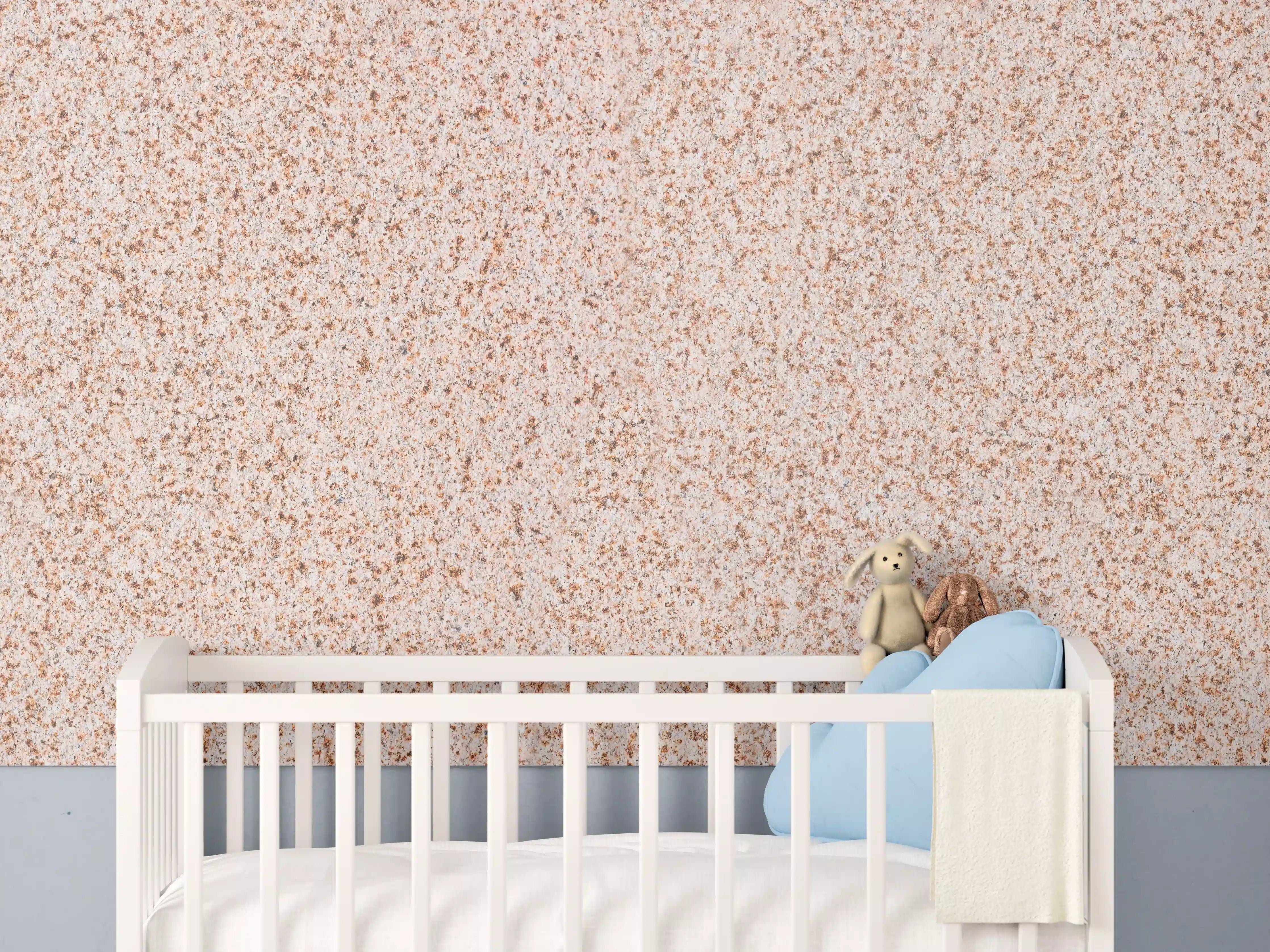 Babyzimmer Wandgestaltung - Rot-Weißer Granitstein
