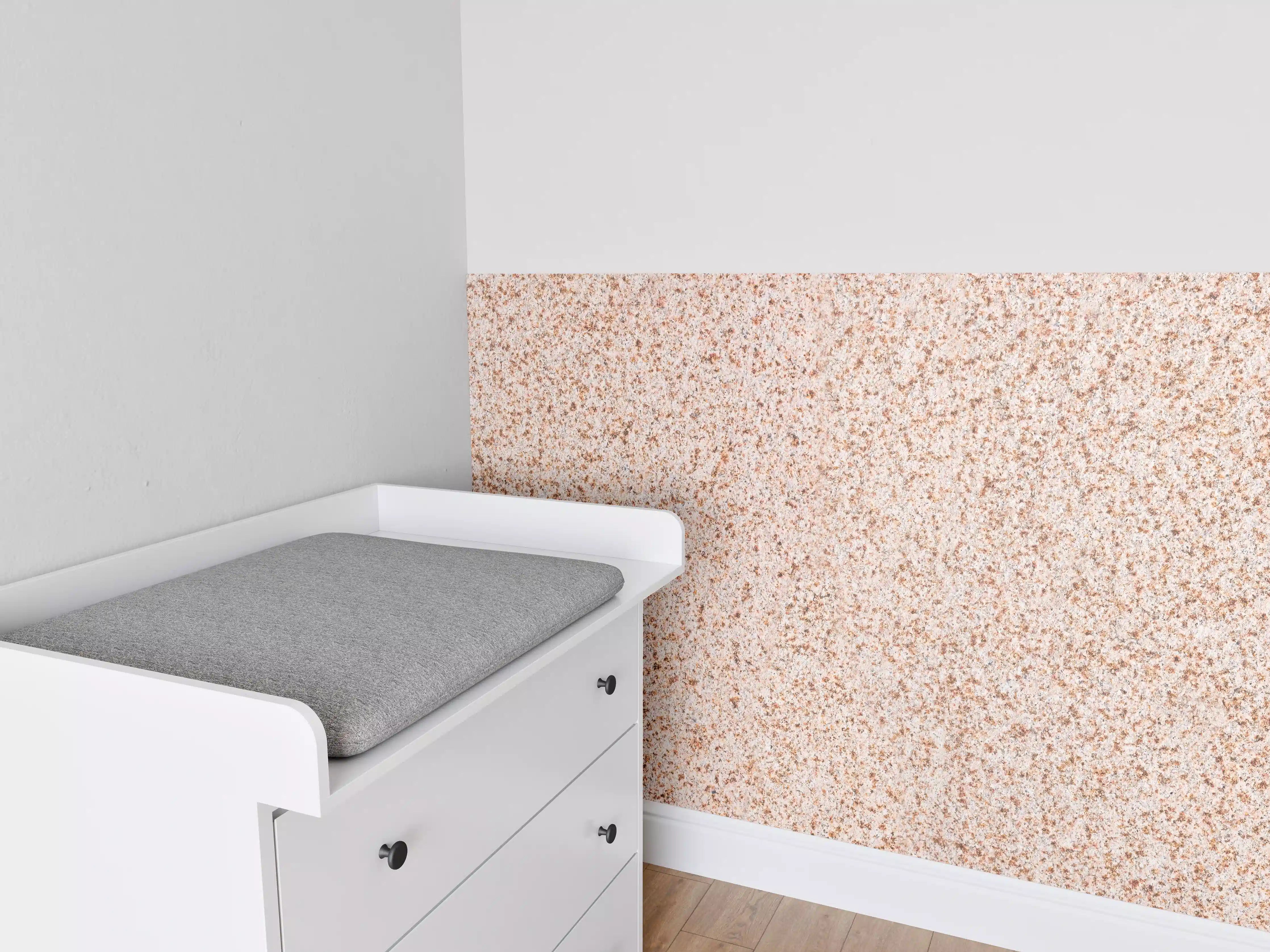 Babyzimmer Wandgestaltung - Rot-Weißer Granitstein