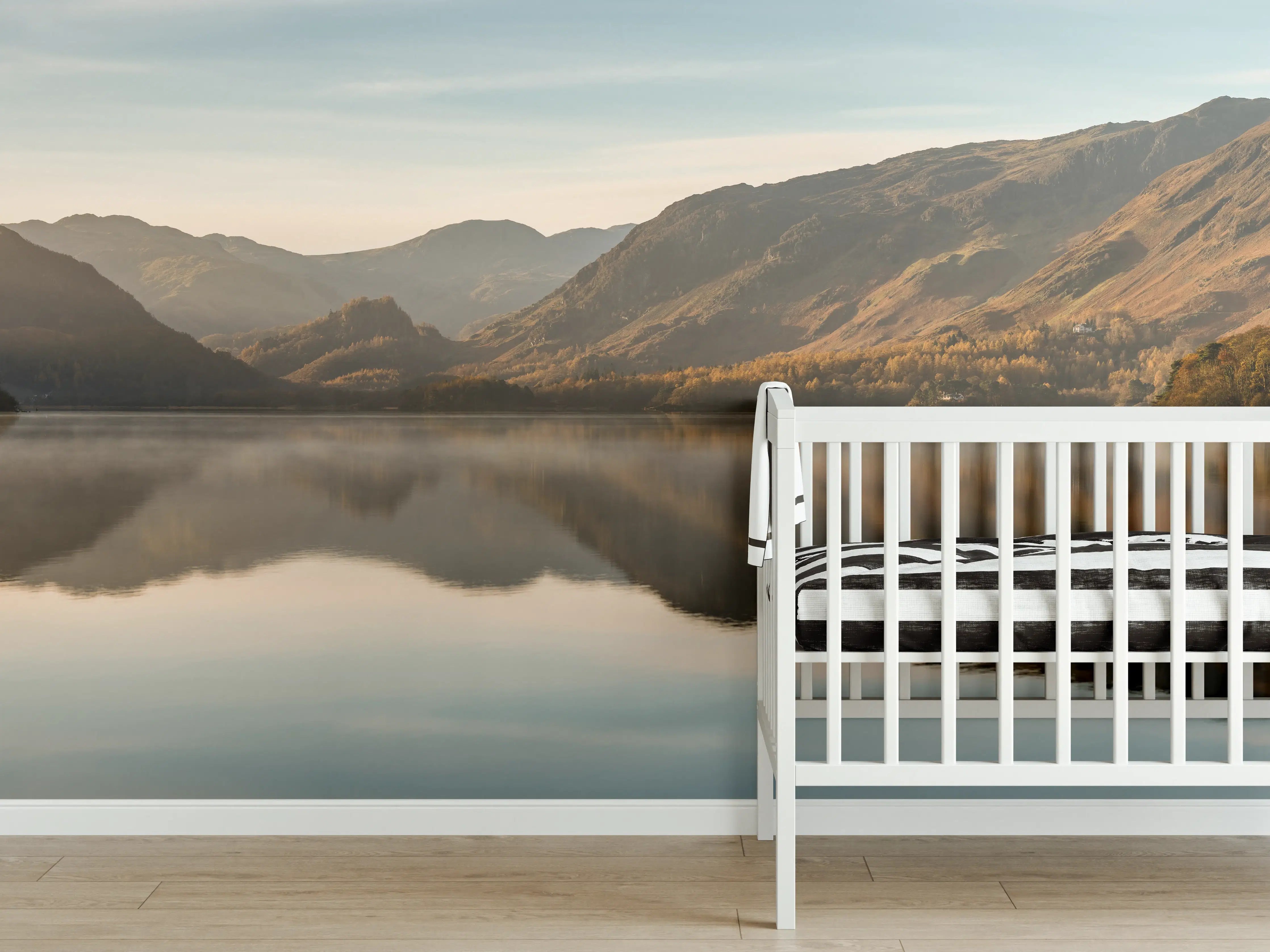Babyzimmer Wandgestaltung - Ruhige Reflexionen im stillen Derwentwater