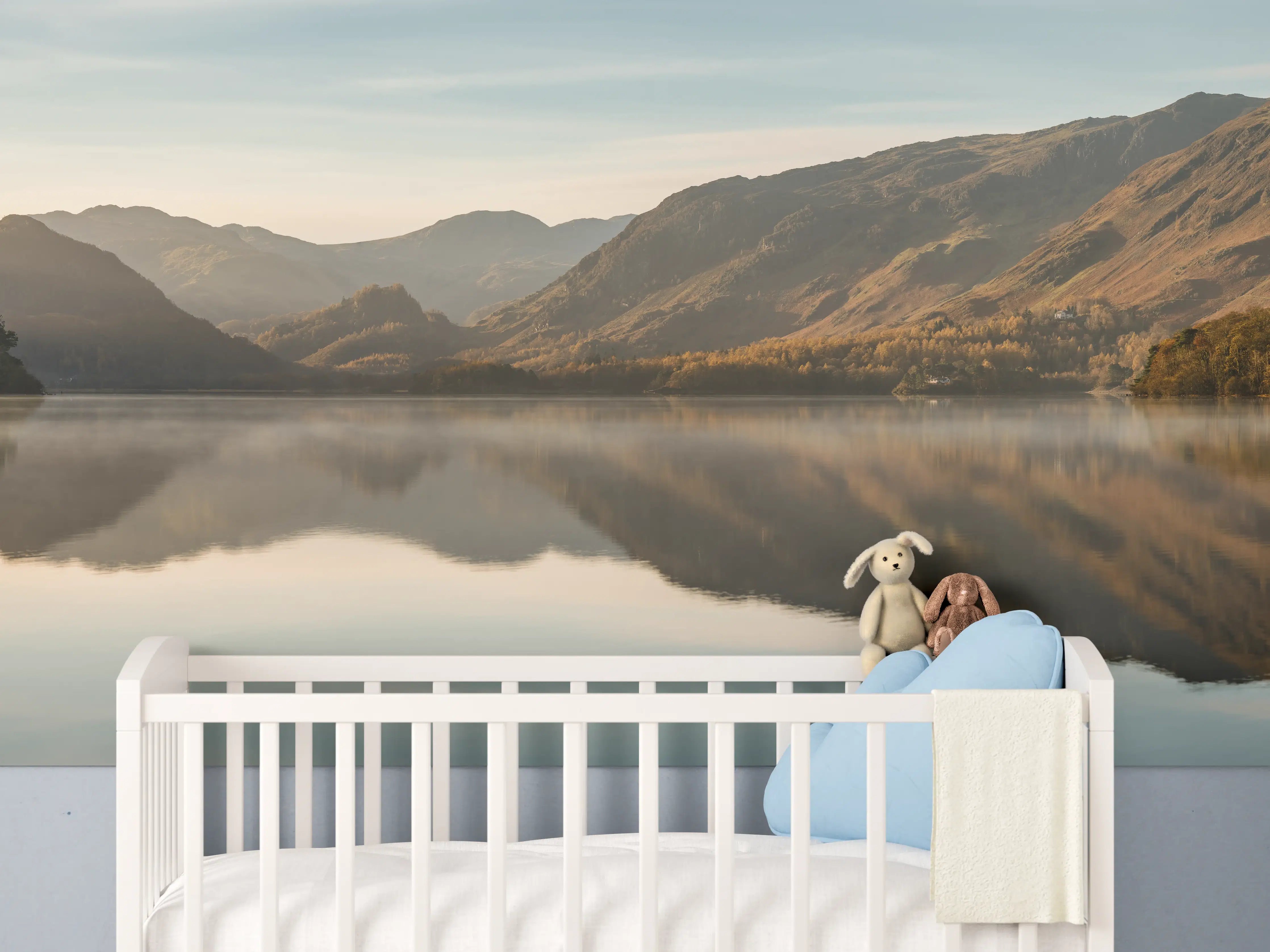 Babyzimmer Wandgestaltung - Ruhige Reflexionen im stillen Derwentwater